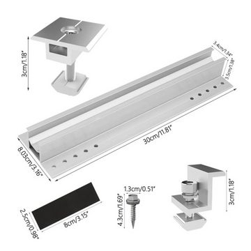 TWSOUL Mini-Kleinschienen-Photovoltaikhalterung aus Aluminiumlegierung Standhalterung