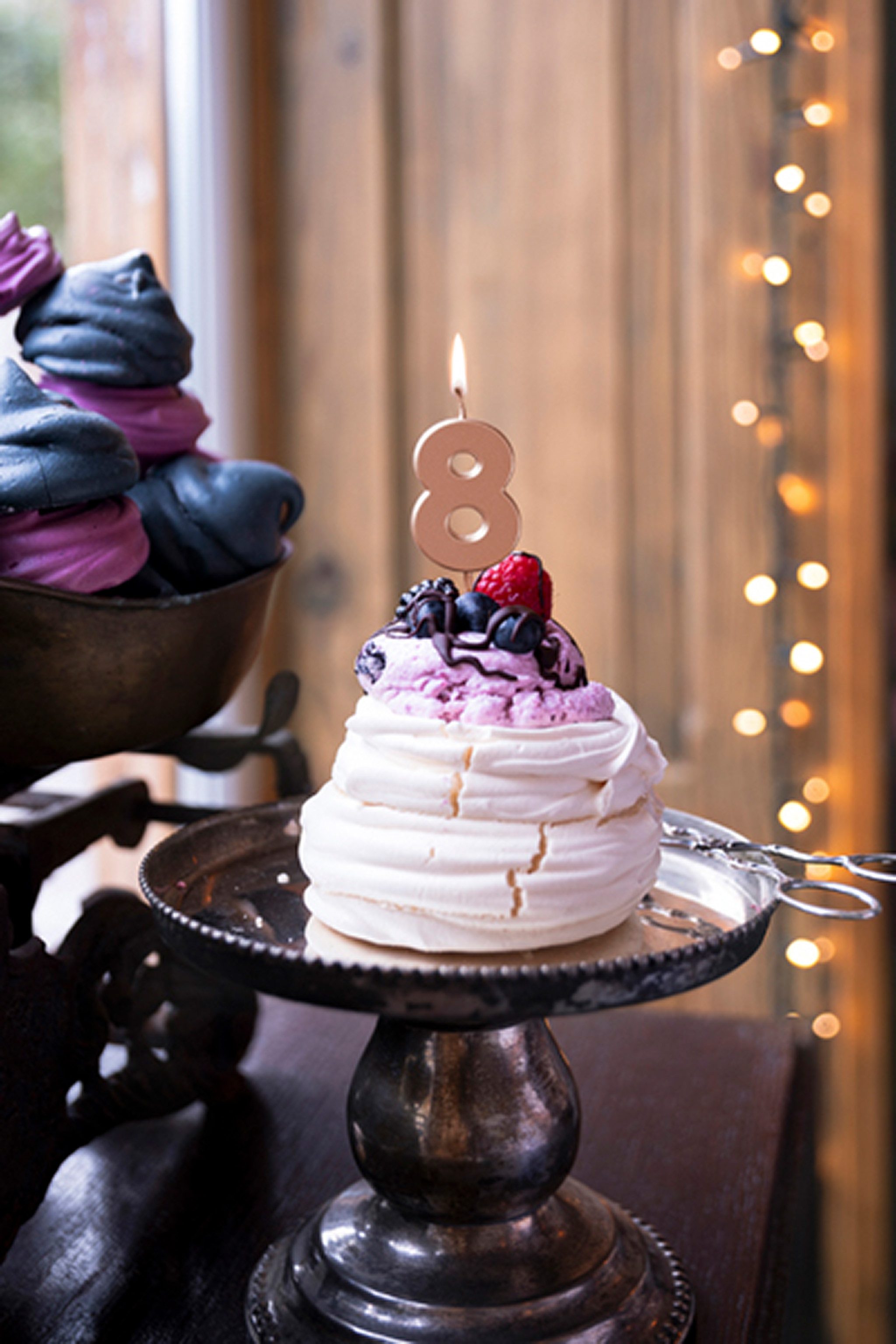 partydeco Geburtstagskerze, Geburtstagskerze Zahl 8 Zahlenkerze 4,5cm Roseg günstig online kaufen