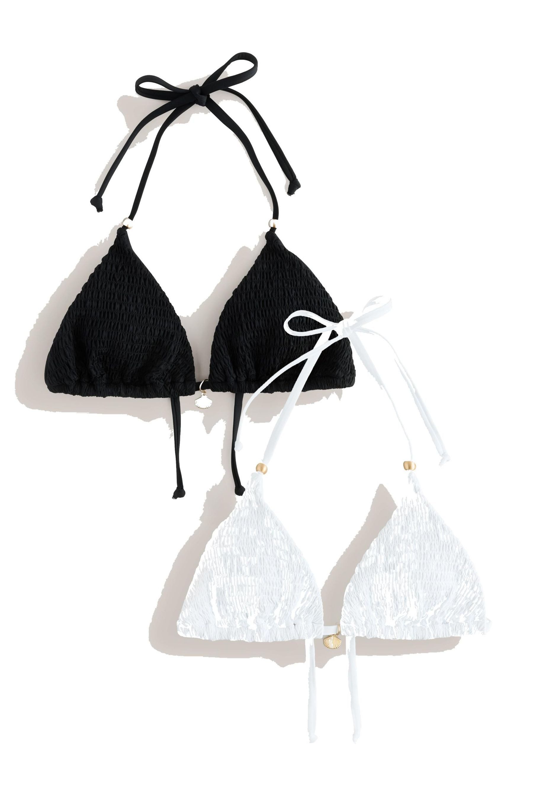 Next Triangel-Bikini-Top Gesmokte Triangel-Bikinioberteile, 2er-Pack (2-St) günstig online kaufen
