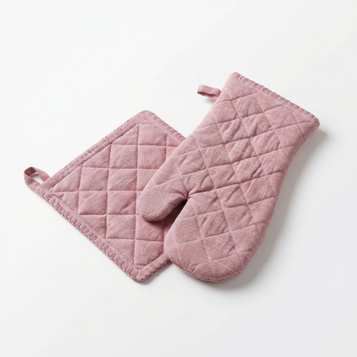 Home affaire Topfhandschuhe Handschuh & Topflappen Set Rose, (Set, 2-tlg)