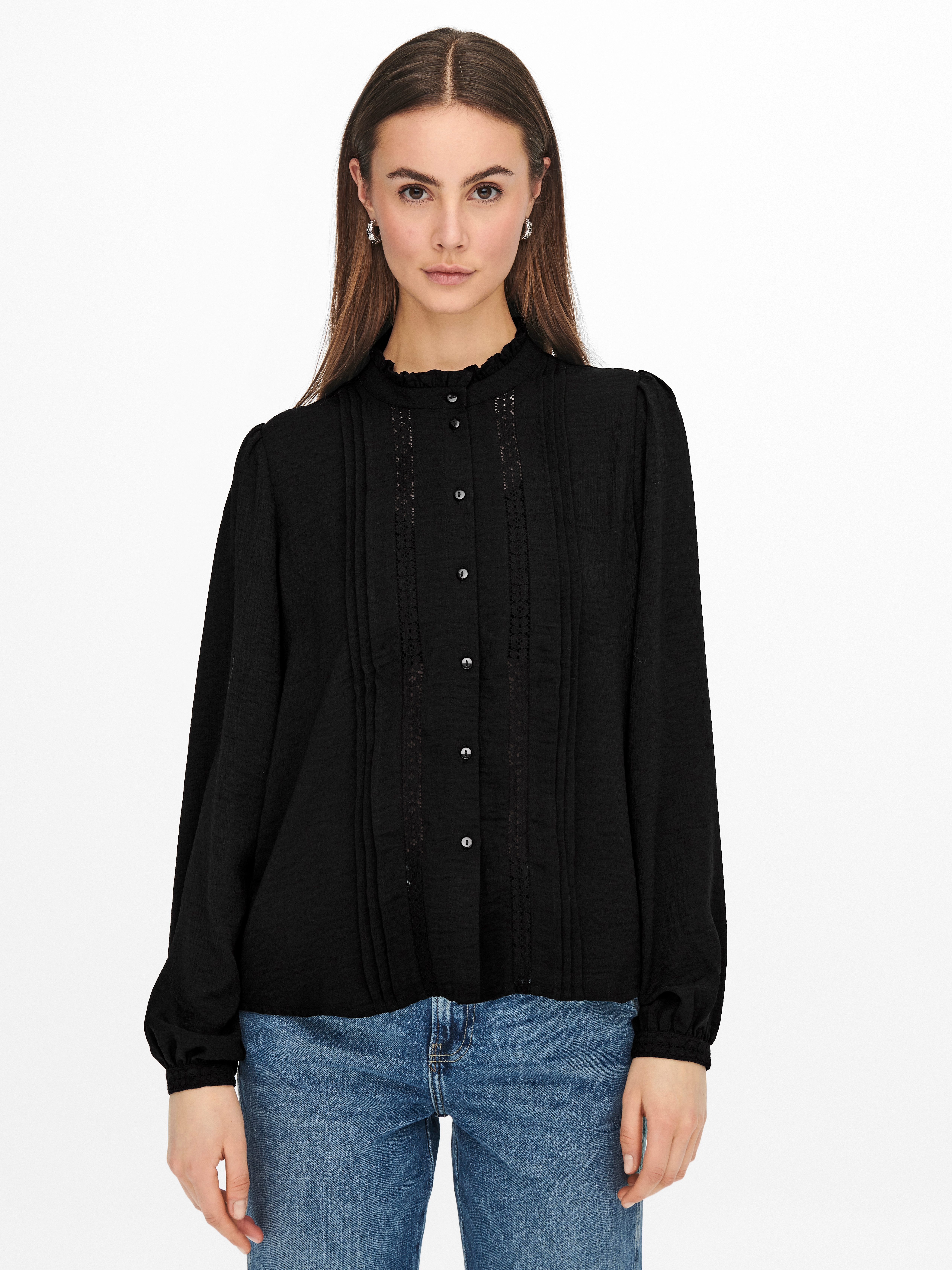 JDY Rüschenbluse JDYELLIS L/S LACE SHIRT WVN NOOS günstig online kaufen