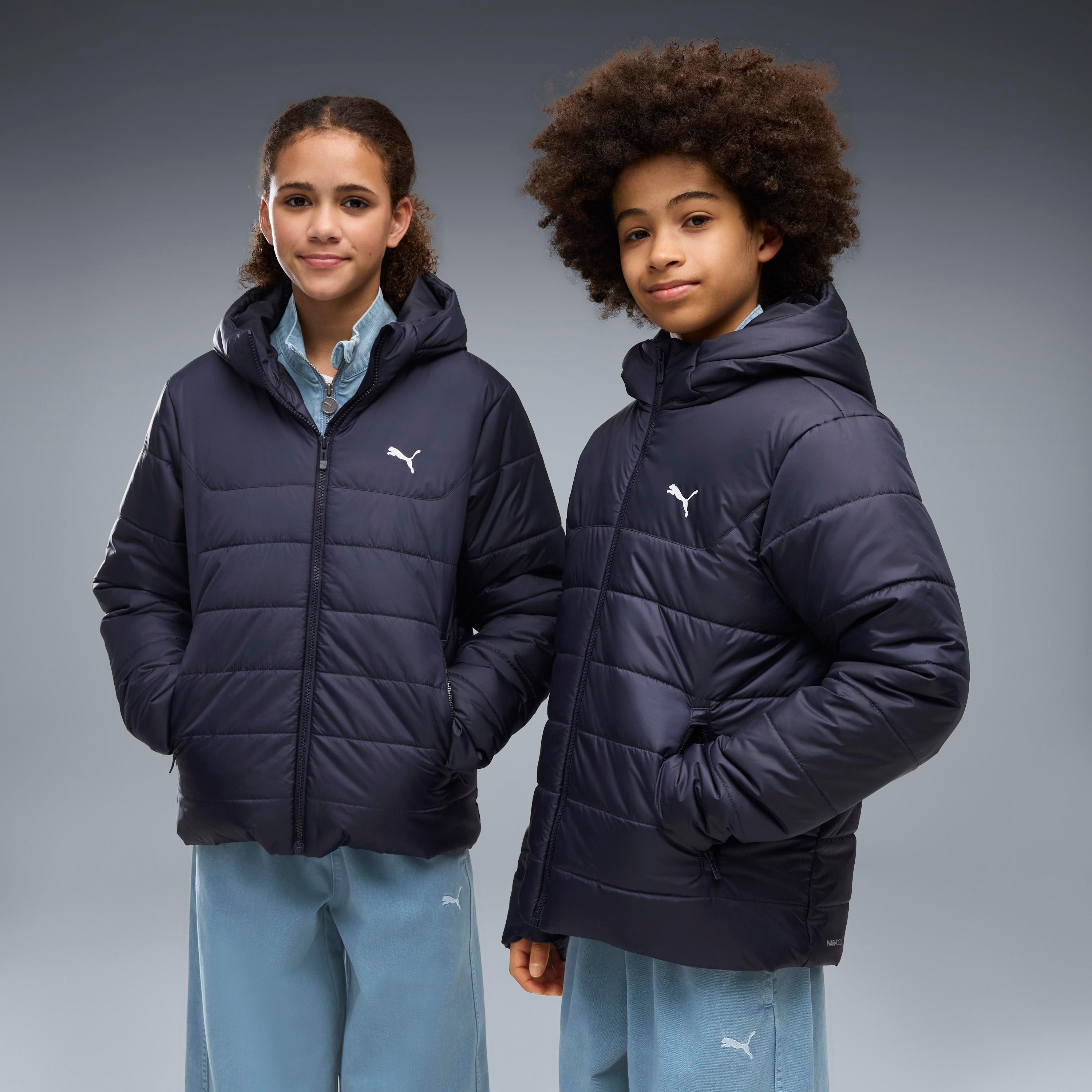 PUMA Winterjacke ESS HOODED PADDED JACKET mit Kapuze, entspannte Passform