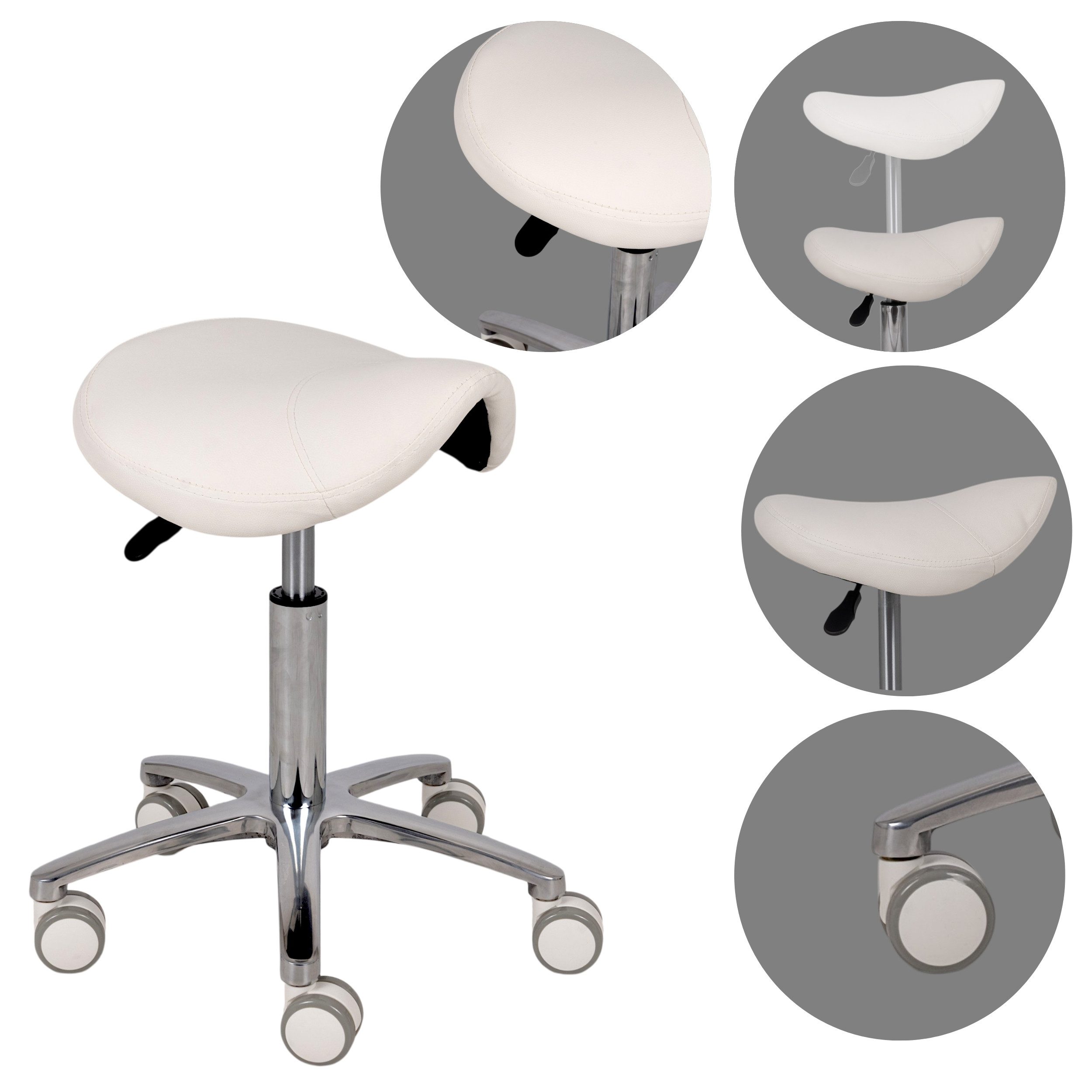 Habys Massageliege Ergonomischer Drehhocker, Rollhocker Lila, höhenverstellbar