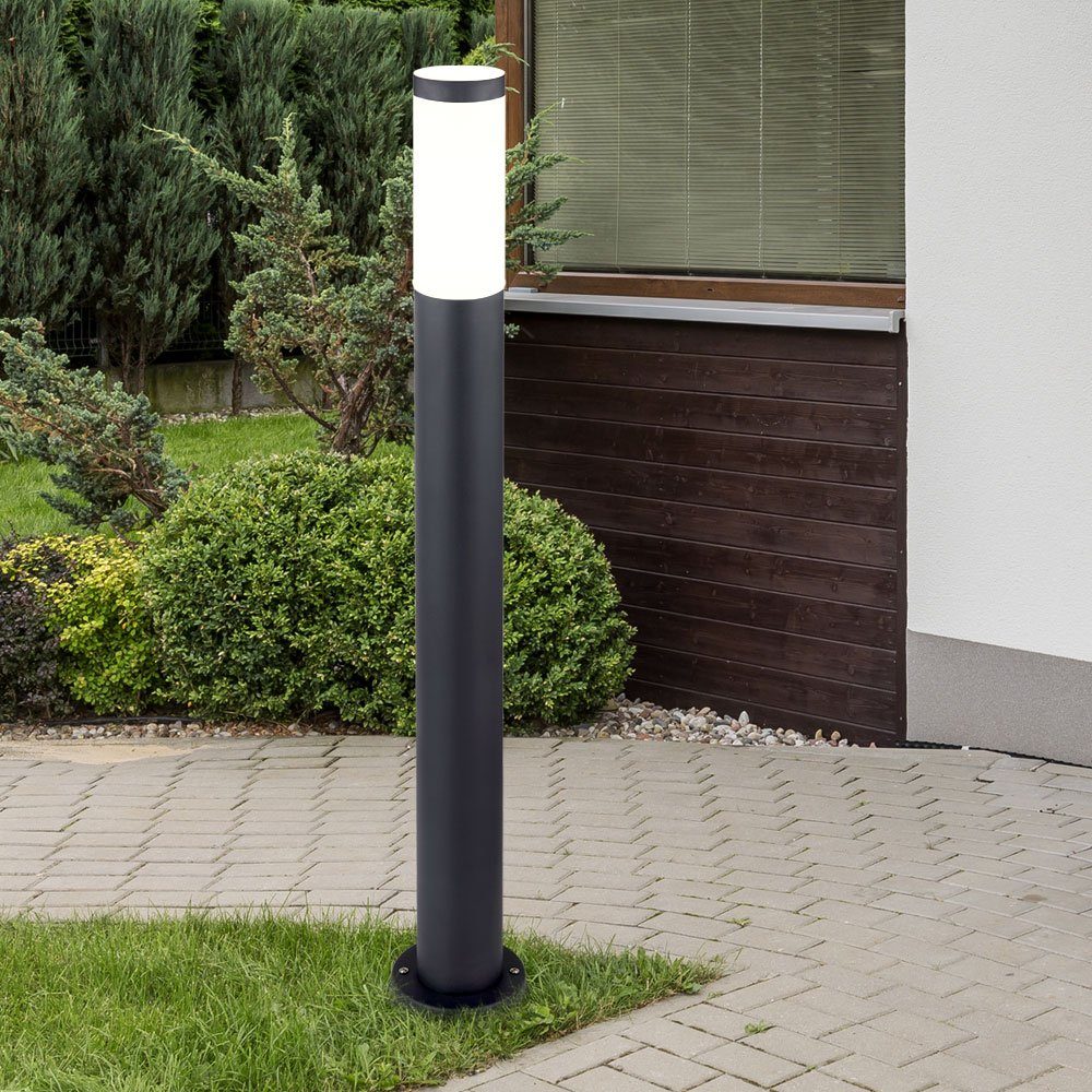 GLOBO LIGHTING Pollerleuchte, Leuchtmittel nicht inklusive, Außen Steh Lampe Garten Weg Beleuchtung Edelstahl