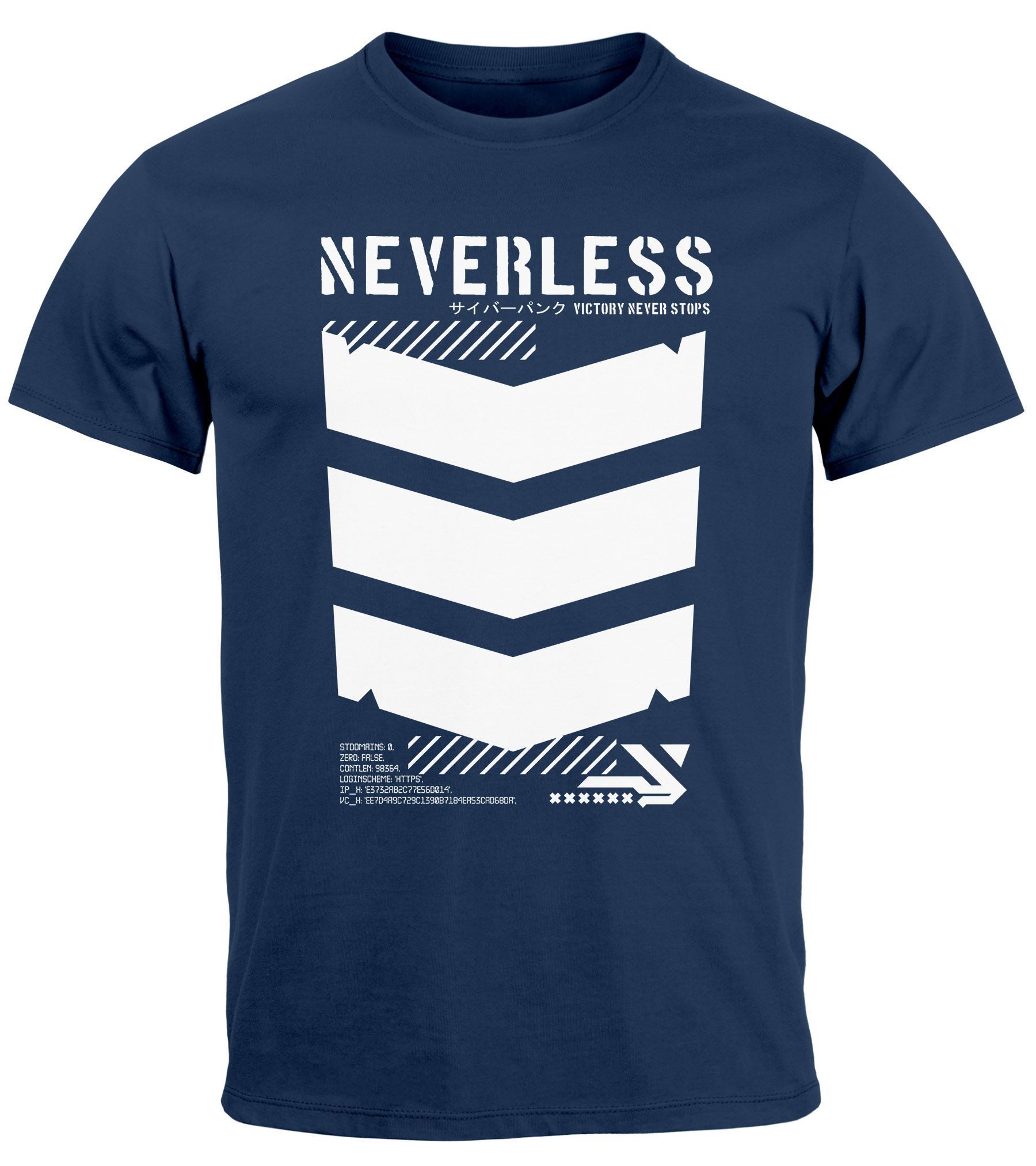 Neverless Print-Shirt Herren T-Shirt Techwear Trend günstig online kaufen