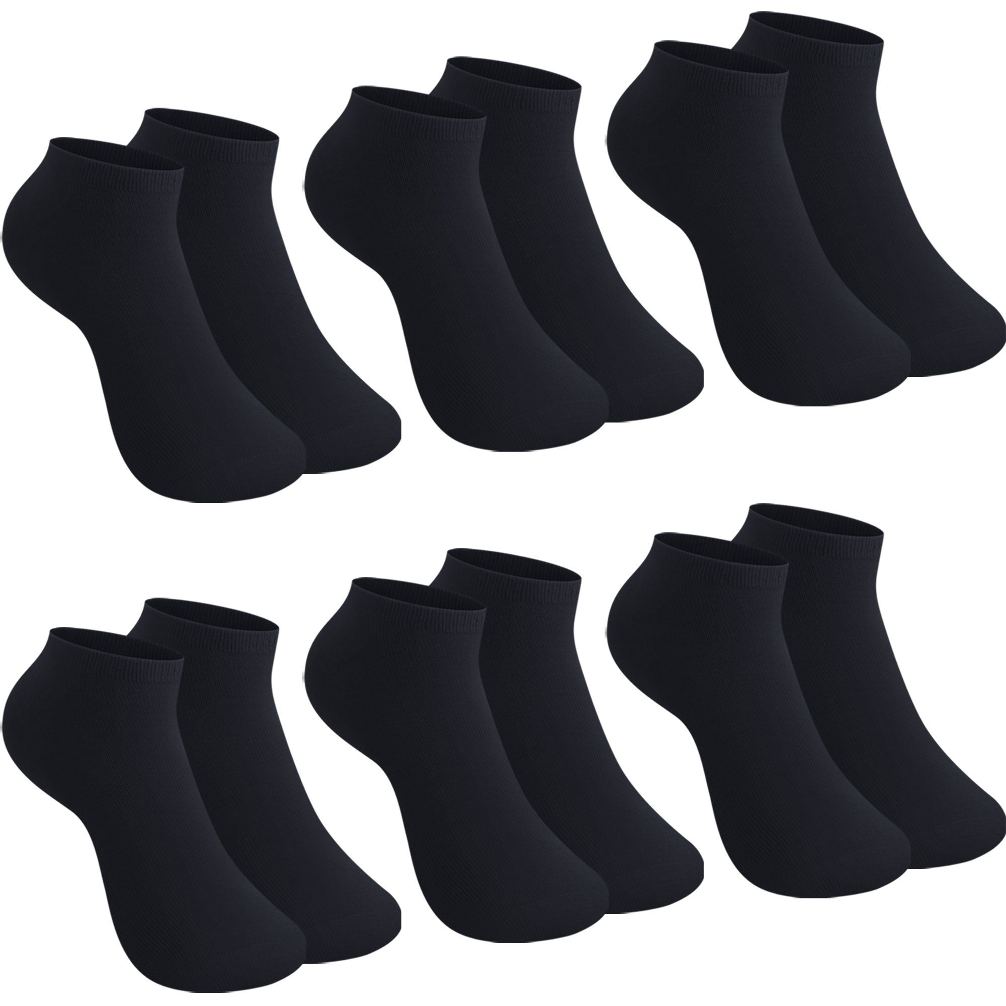 (12-Paar, Paar Sneakersocken Sneaker 2301 Pack) Farbe Socken Libella 10/12er 10/12 Schwarz uni