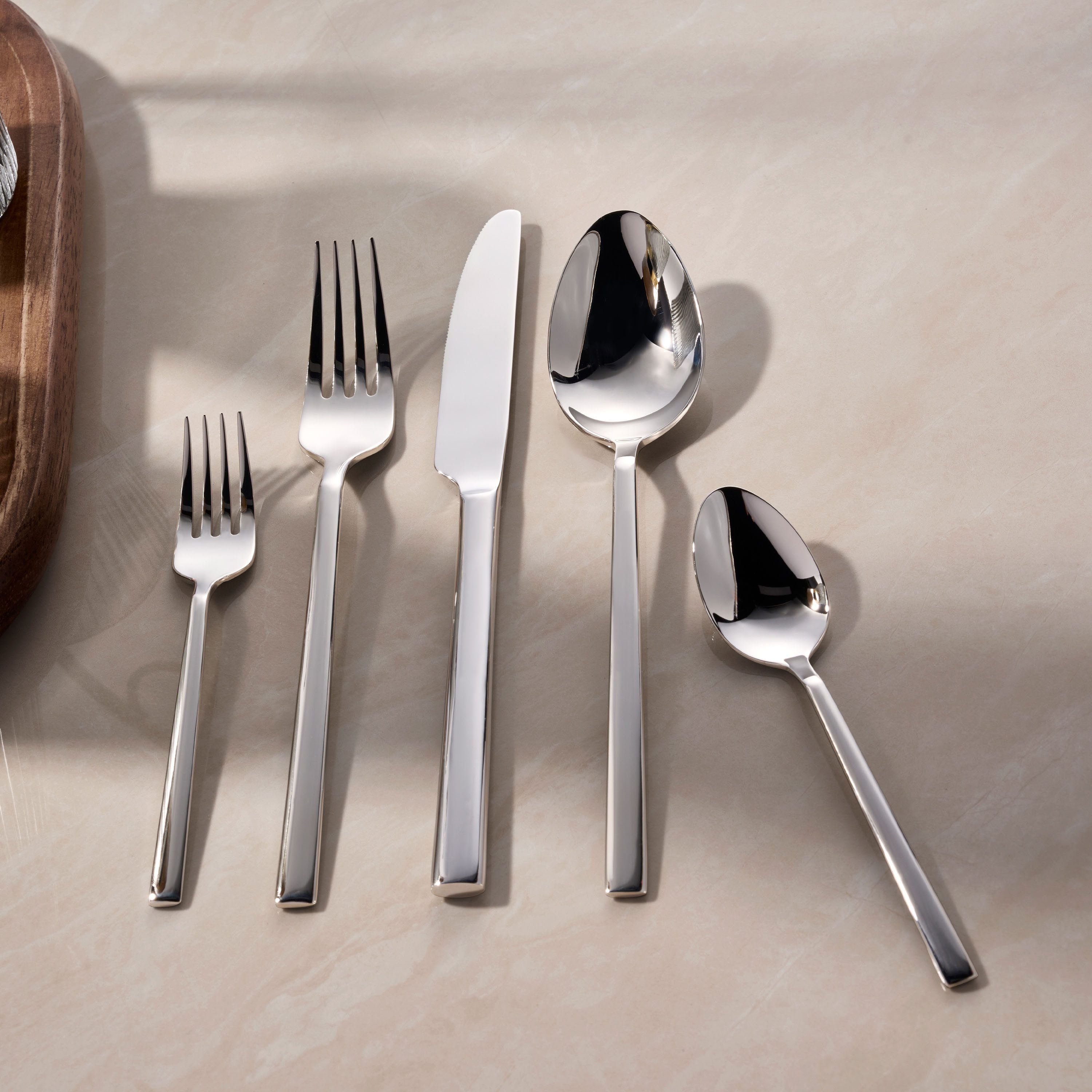 Hanseatic Besteck-Set DAILY (30-tlg), 6 Personen, Edelstahl 18/10, leichtes und minimalistisches Design