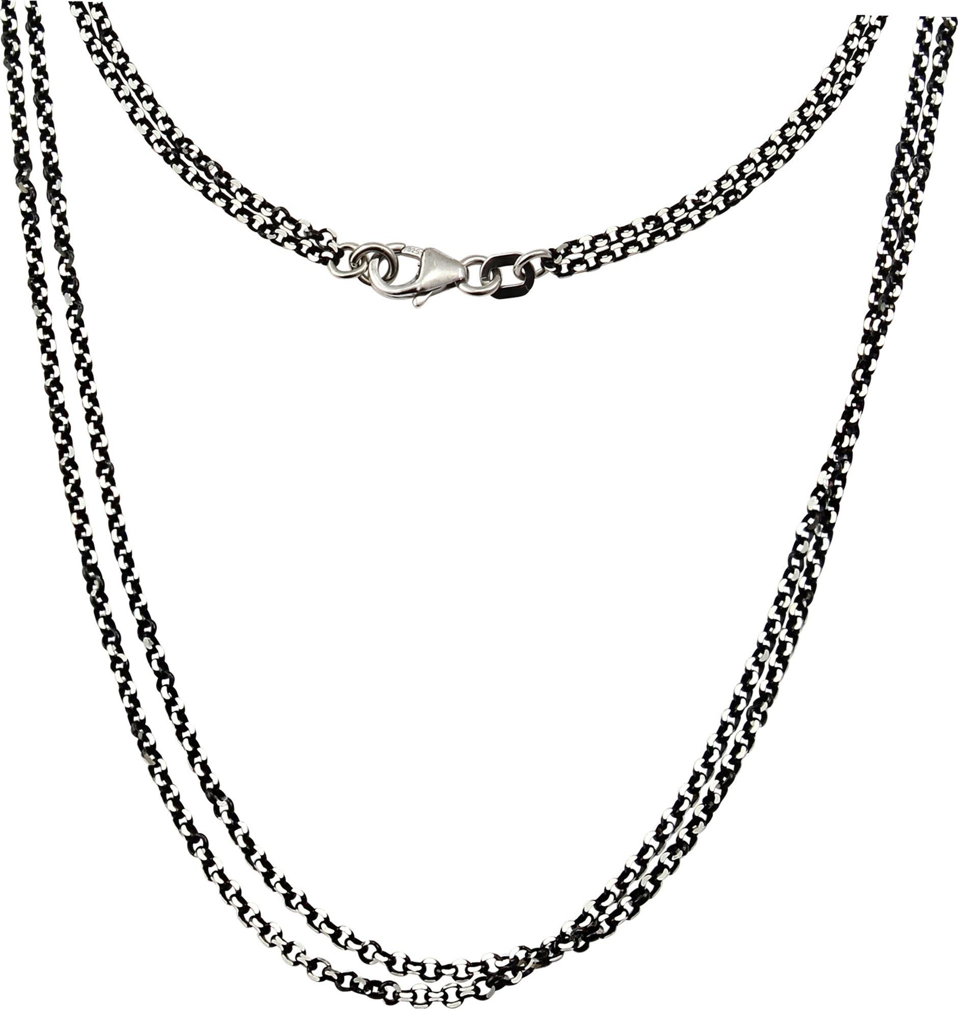 silber, Halsketten 925 ca. Halskette silber, schw Sterling (Kurgel) SilberDream SilberDream Silberkette Silber, Kugel Farbe: 45cm,