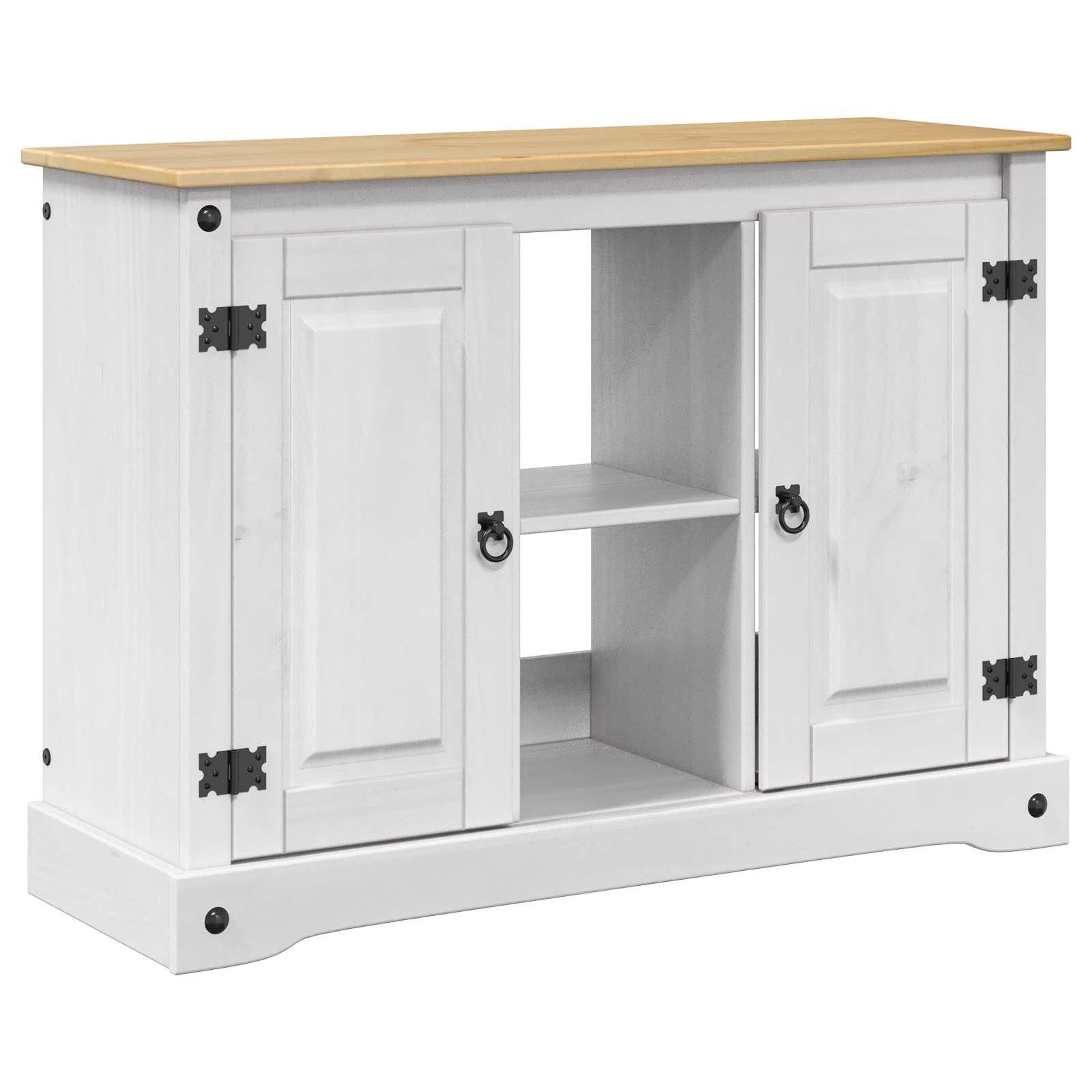 vidaXL Aquariumunterschrank Aquariumständer CORONA Weiß und Braun 101,5 x 37 x 73 cm 300 kg (1-St)