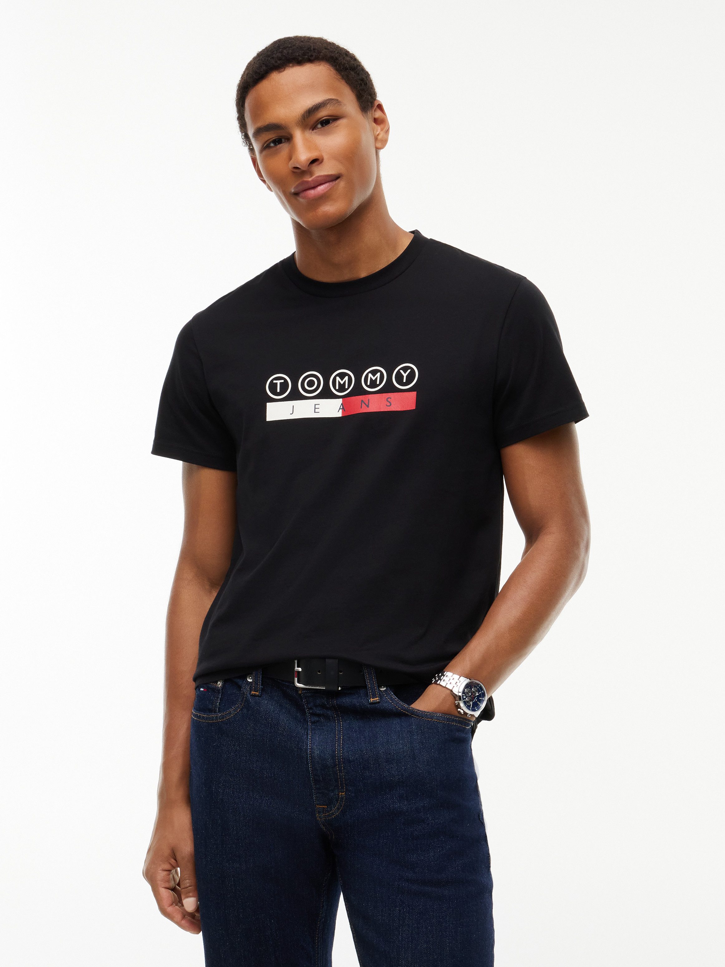 Tommy Jeans T-Shirt SLIM PLAY TEE Slim fit mit Markenprint