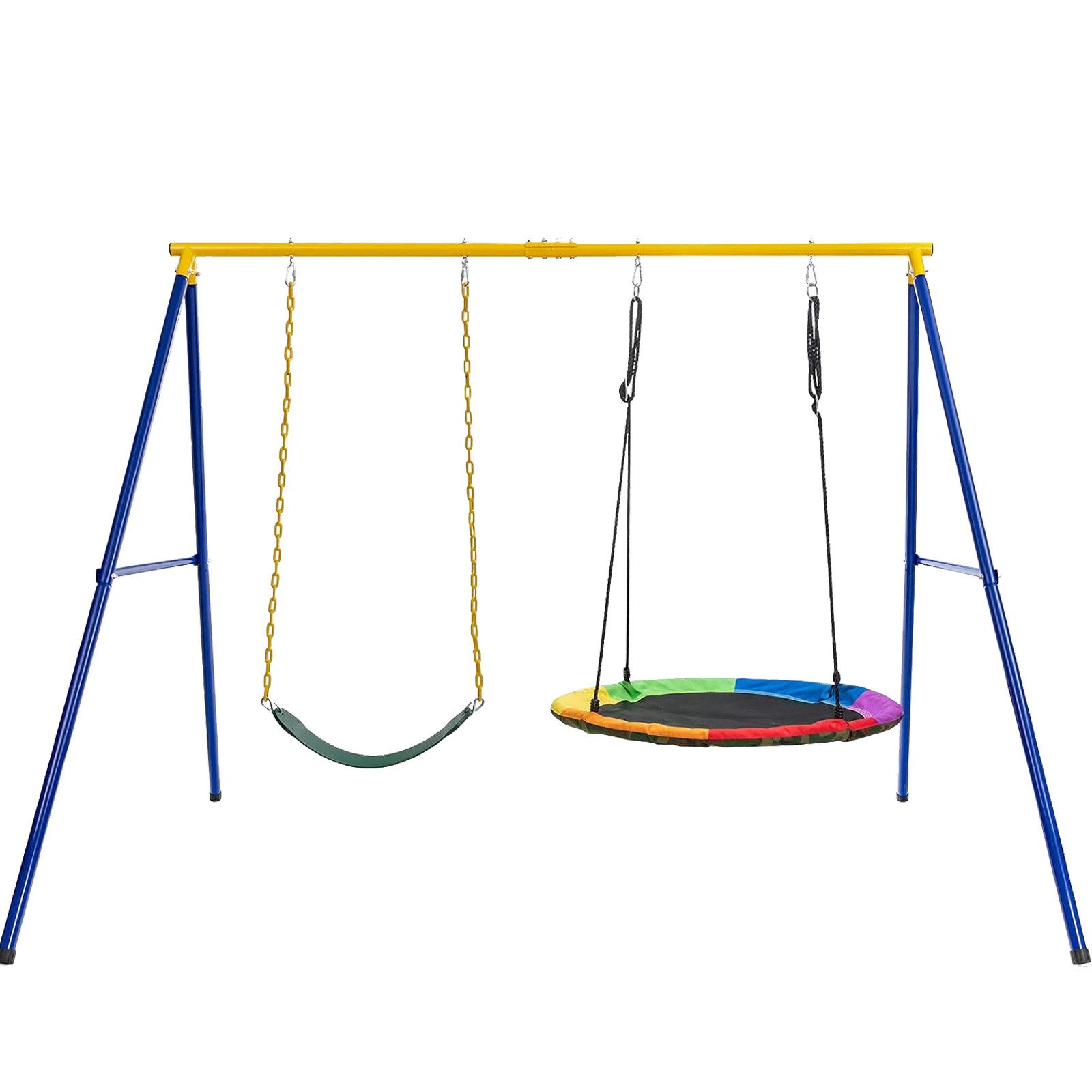 COSTWAY Doppelschaukel, (2-tlg), Schaukelgestell mit 2 Schaukeln für Kinder günstig online kaufen