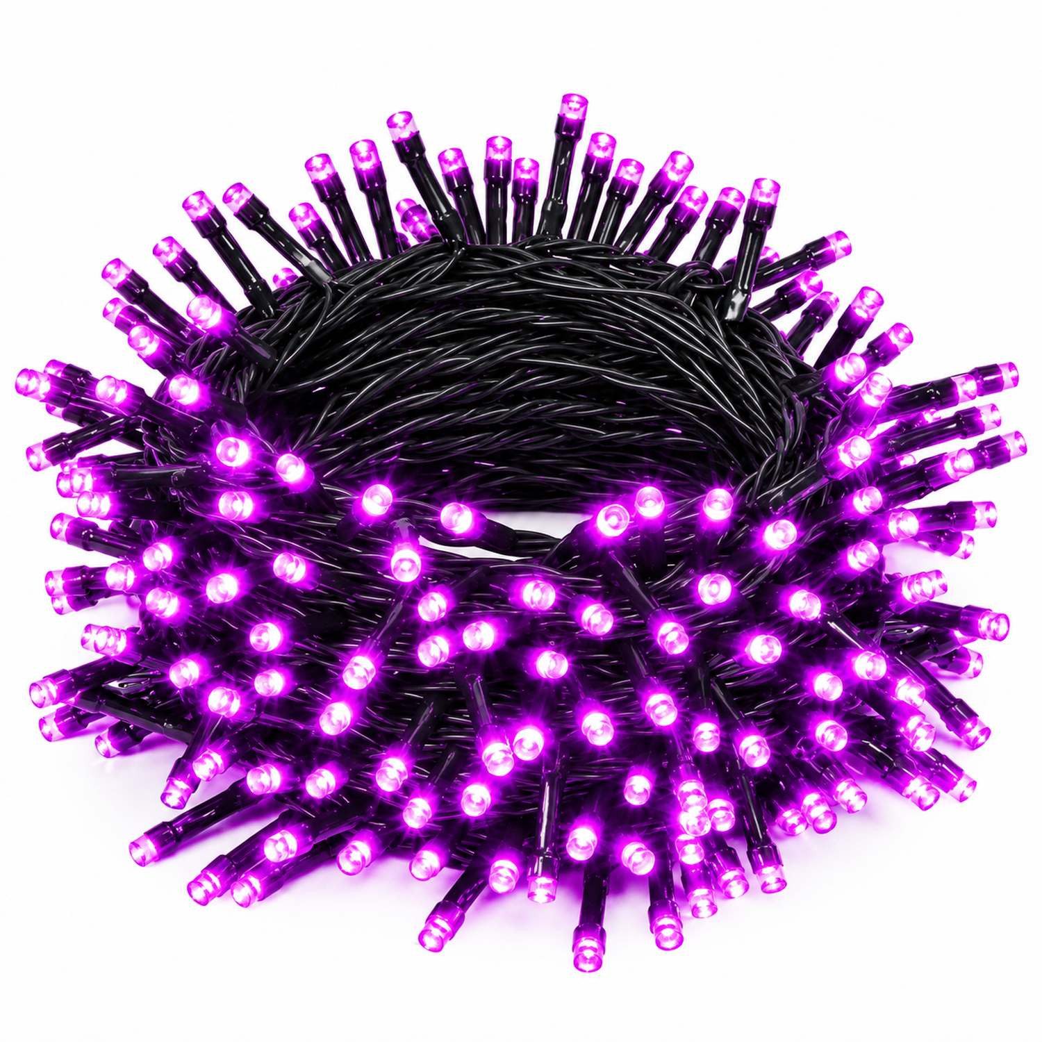 CHAKS Dekoobjekt Lichterkette 'Lila' 200 LED 20 m, Halloween Dekor