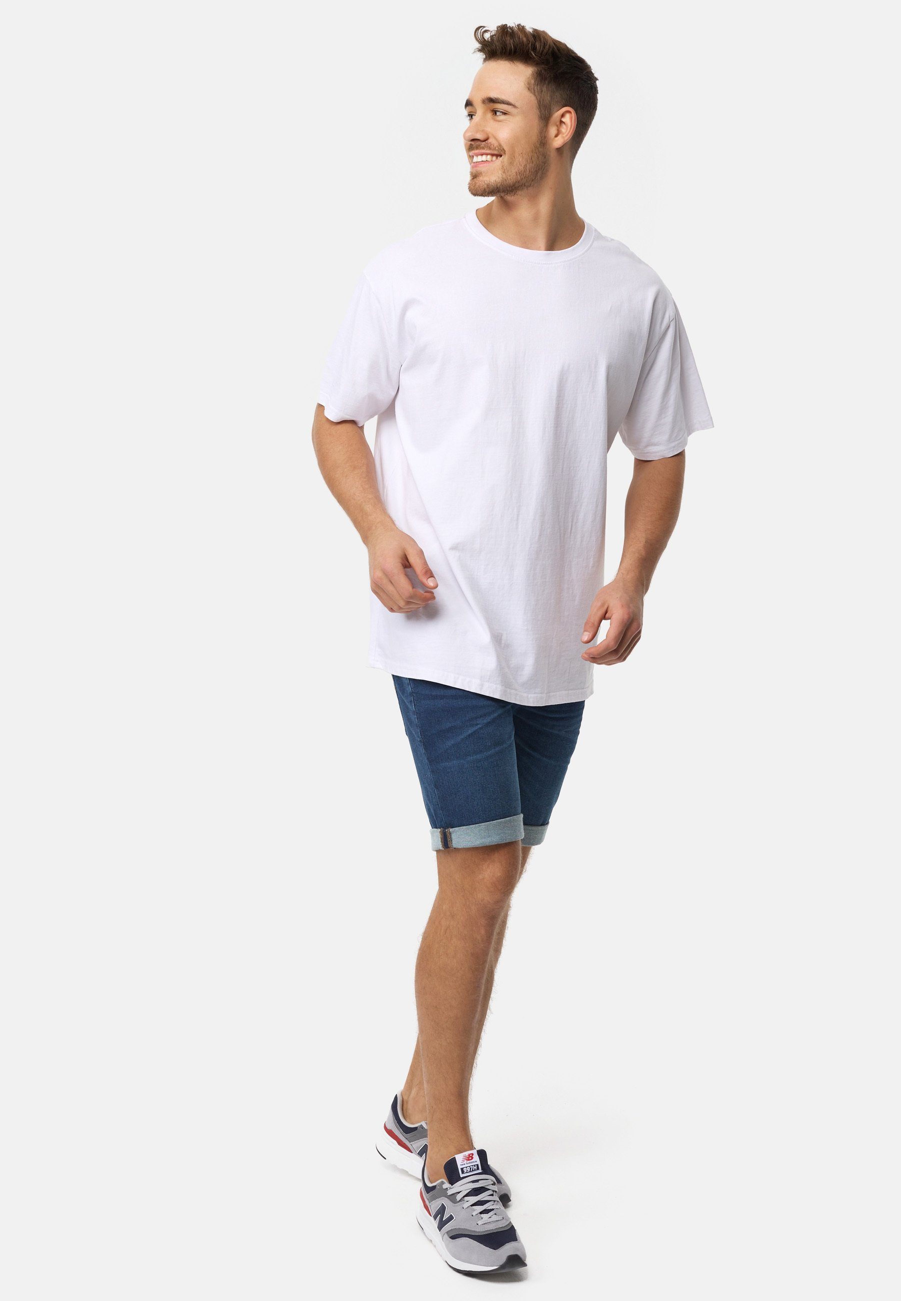 Indicode Jeansshorts Herren INDanny Jeans Shorts Herrenshorts aus elastischer Baumwoll-Qualität