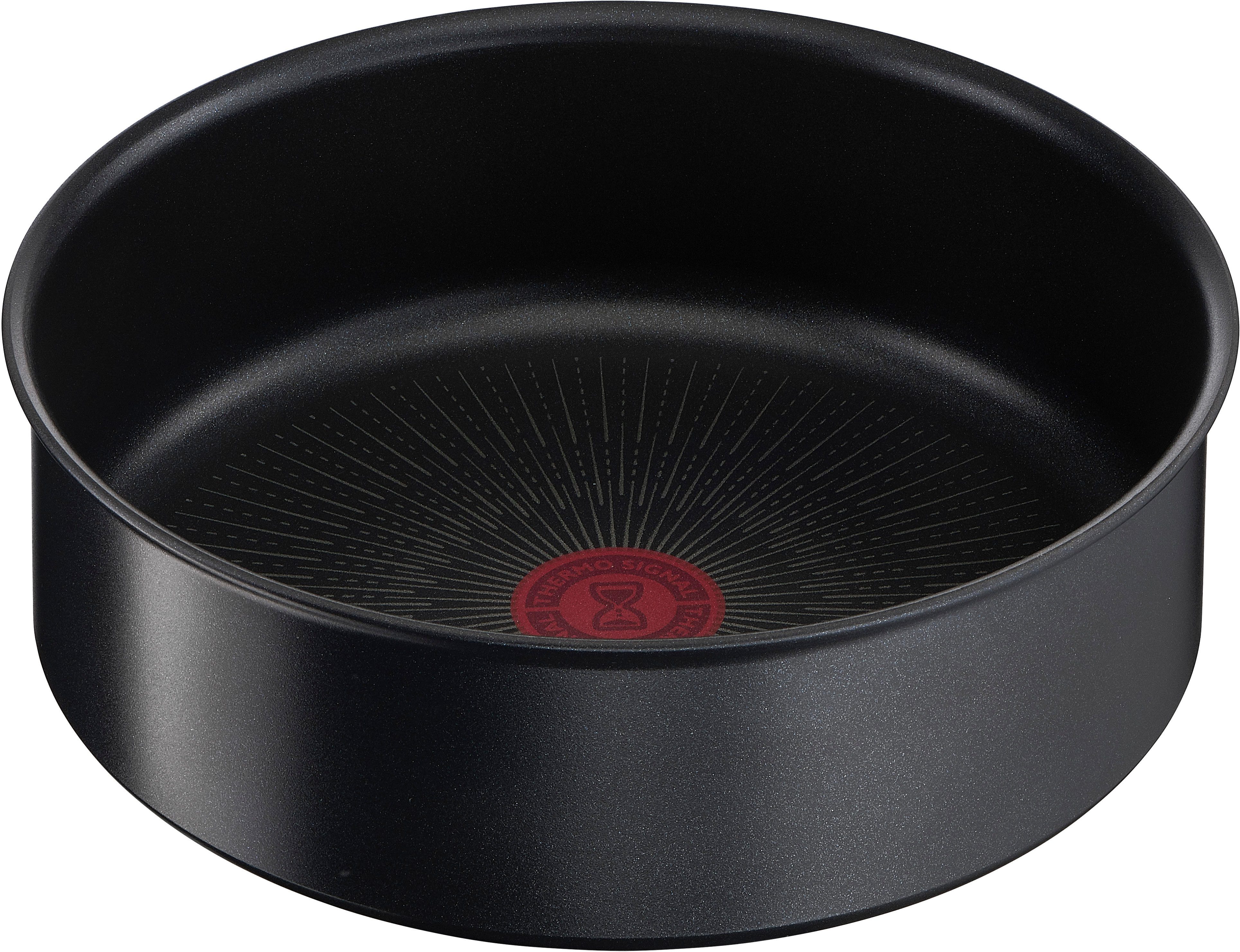 Tefal Schmorpfanne Ingenio Unlimited, Aluminium (1-tlg), 24 cm, stapelbar, Antihaftversiegelung, Thermo-Signal, Induktion