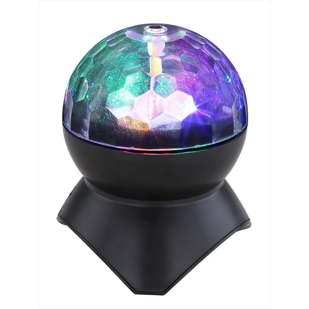GLOBO LIGHTING LED Dekolicht, LED-Leuchtmittel fest verbaut, Dekoleuchte Tischlampe Farbwechsel Discokugel rotierend Bluetooth