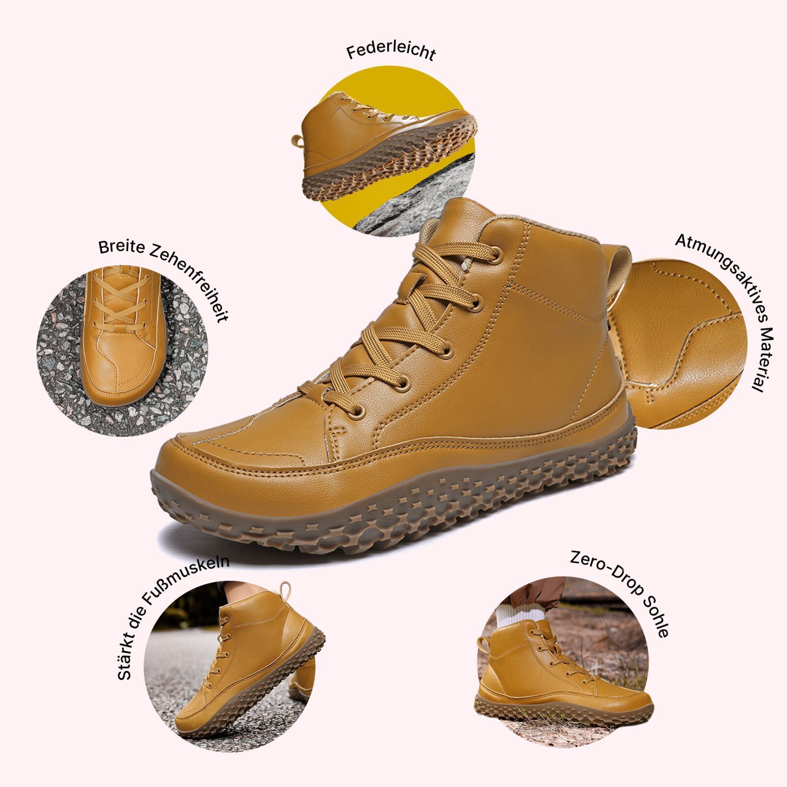 DOTALES Haven Winter Barfußschuhe Damen & Herren -Warm & Flexibel Barfußschuh Minimalschuhe