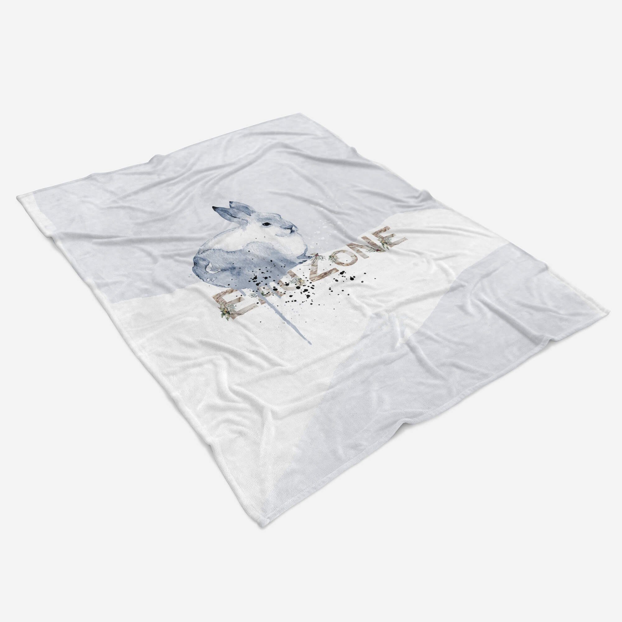 (1-St), Kuscheldecke Saunatuch Handtuch Strandhandtuch Baumwolle-Polyester-Mix Art Schneehase Handtücher Handtuch Wasserfarben, Sinus