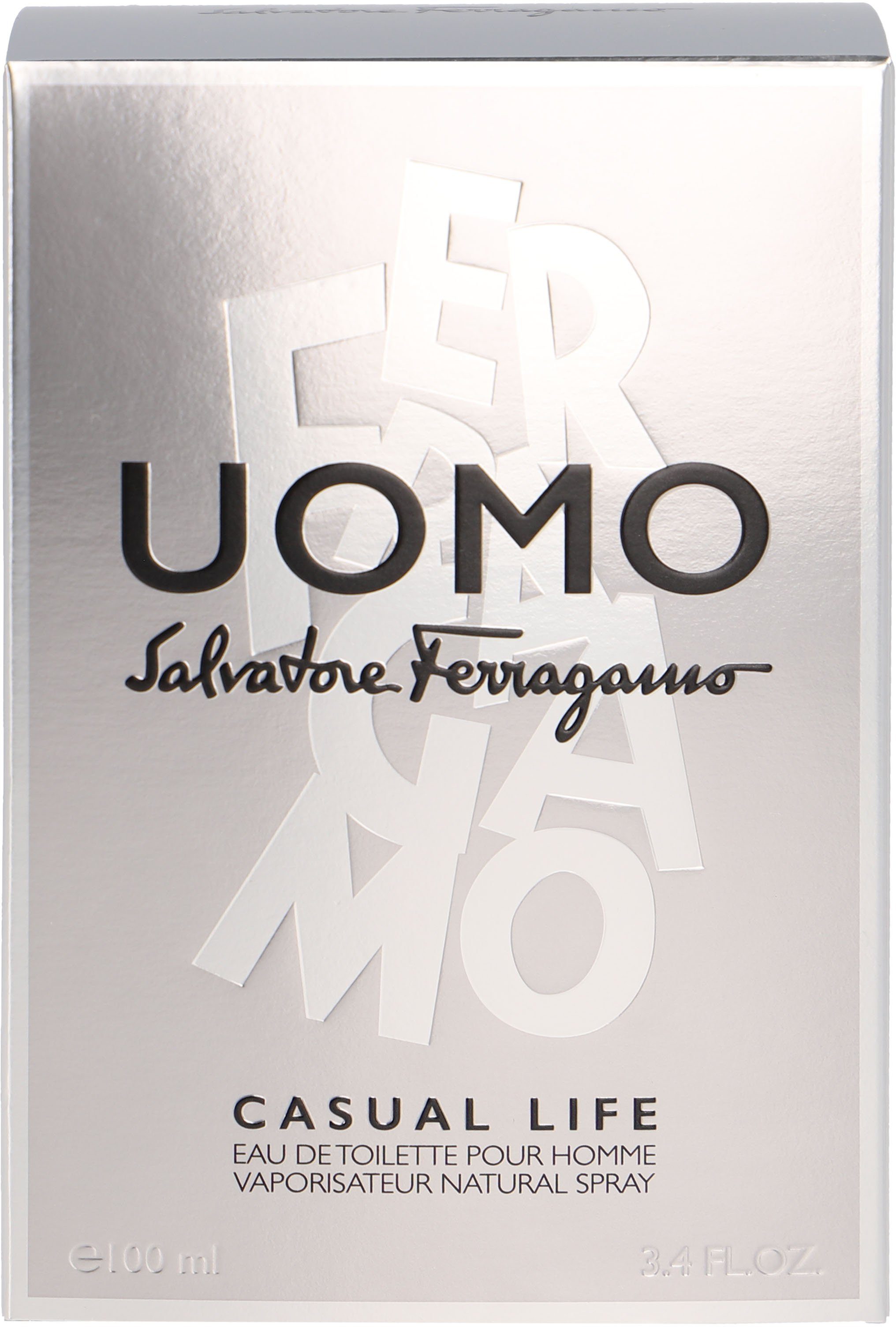 Salvatore Ferragamo Eau de Toilette UOMO Casual Life, mit maskulinem Akzent