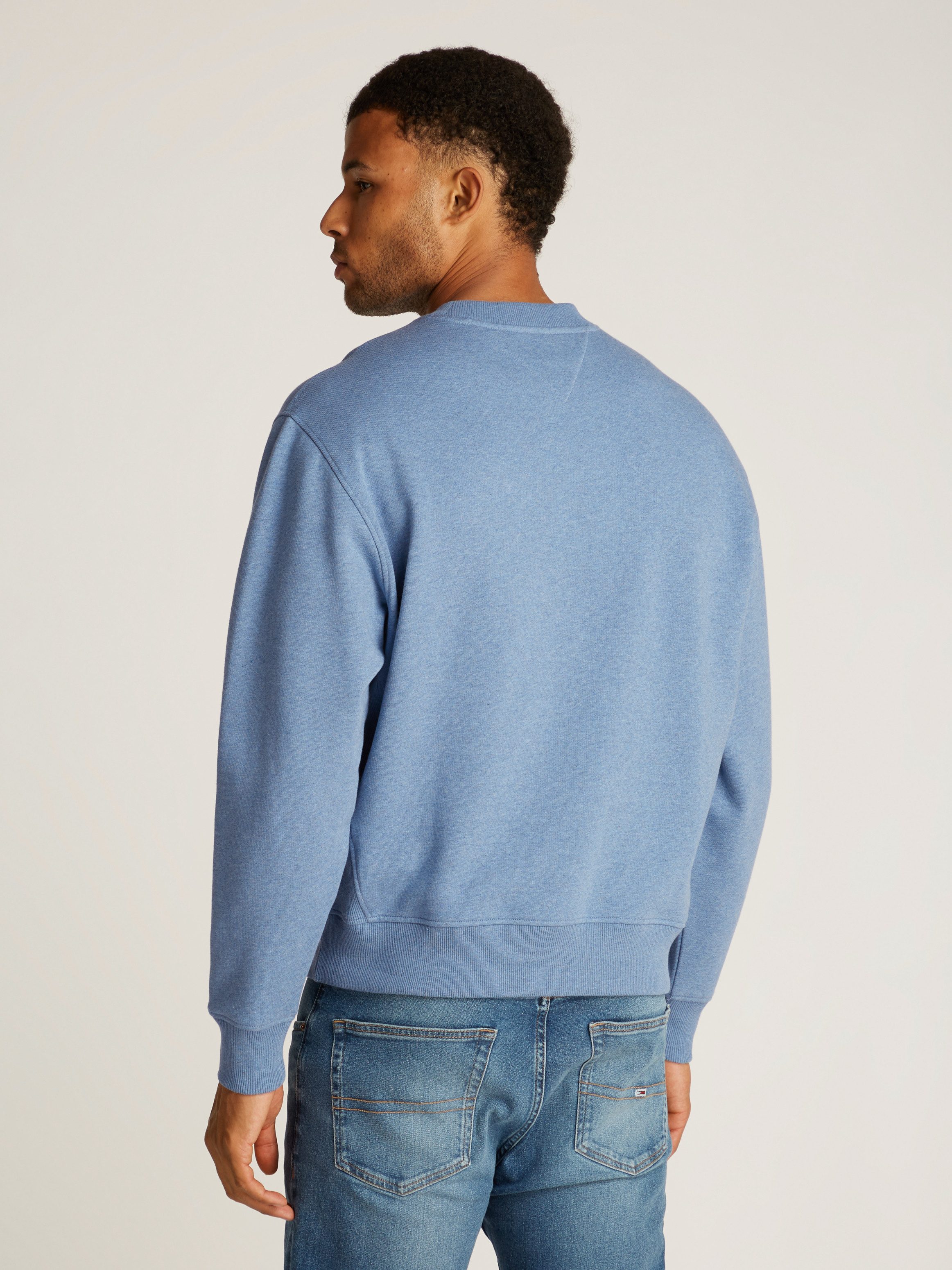 Tommy Jeans Sweatshirt TJM MELANGE FLAG CREW mit großem Logo günstig online kaufen