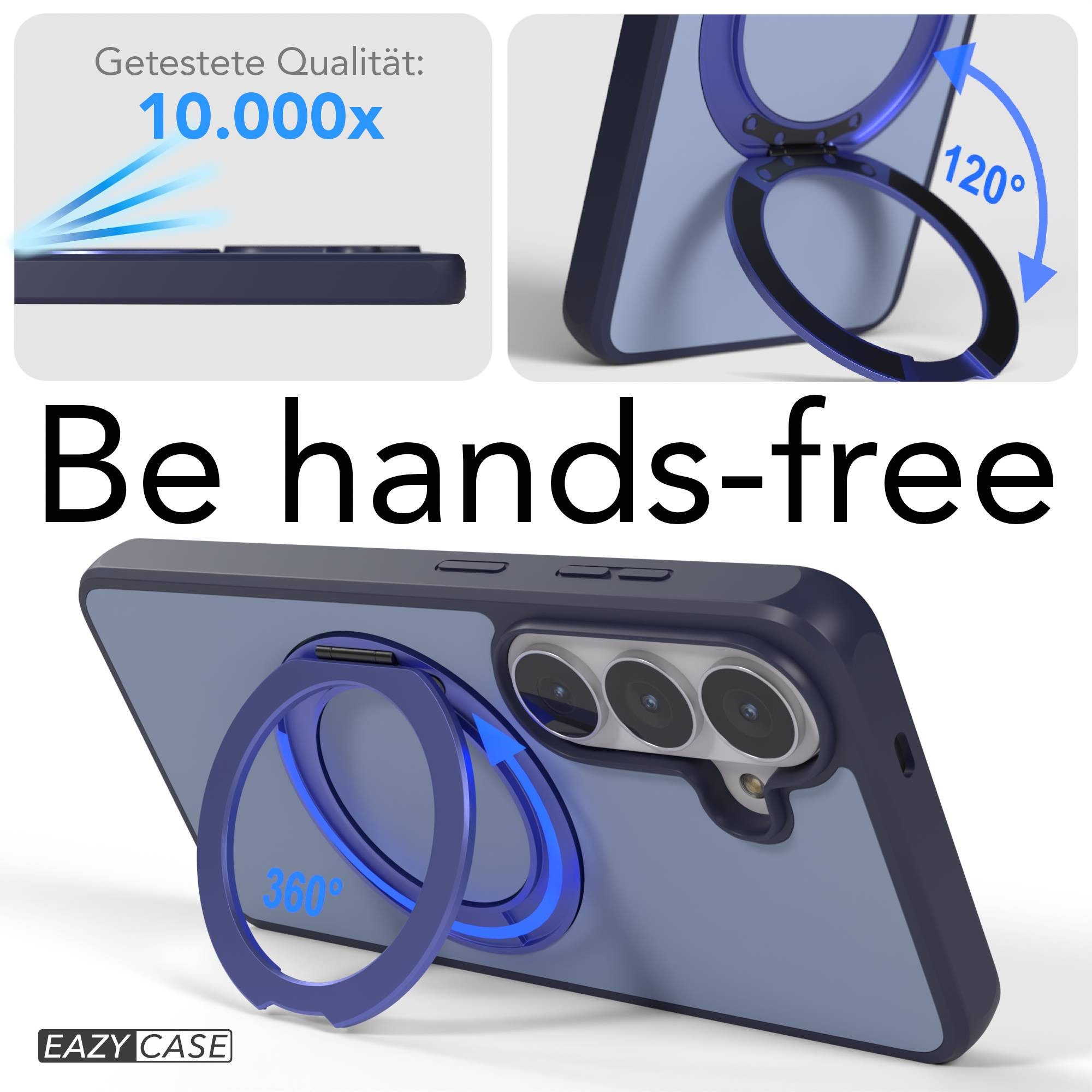 EAZY CASE Handyhülle Outdoor Galaxy S26 Case mit MagSafe Rotation Ring 6,3 Zoll, Outdoor Handy Hülle mit Rotation Ring Stoßfest aufstellbar Dunkelblau – Bild 5 von 5