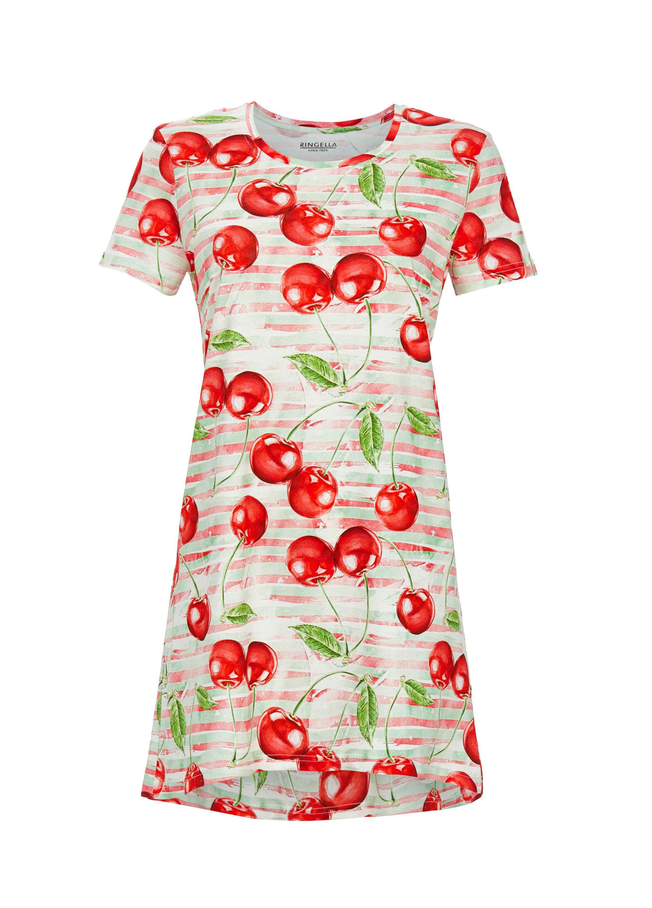Ringella Nachthemd Ringella Damen Kurzarm Nachthemd bunt Kirschen 100% Baum günstig online kaufen