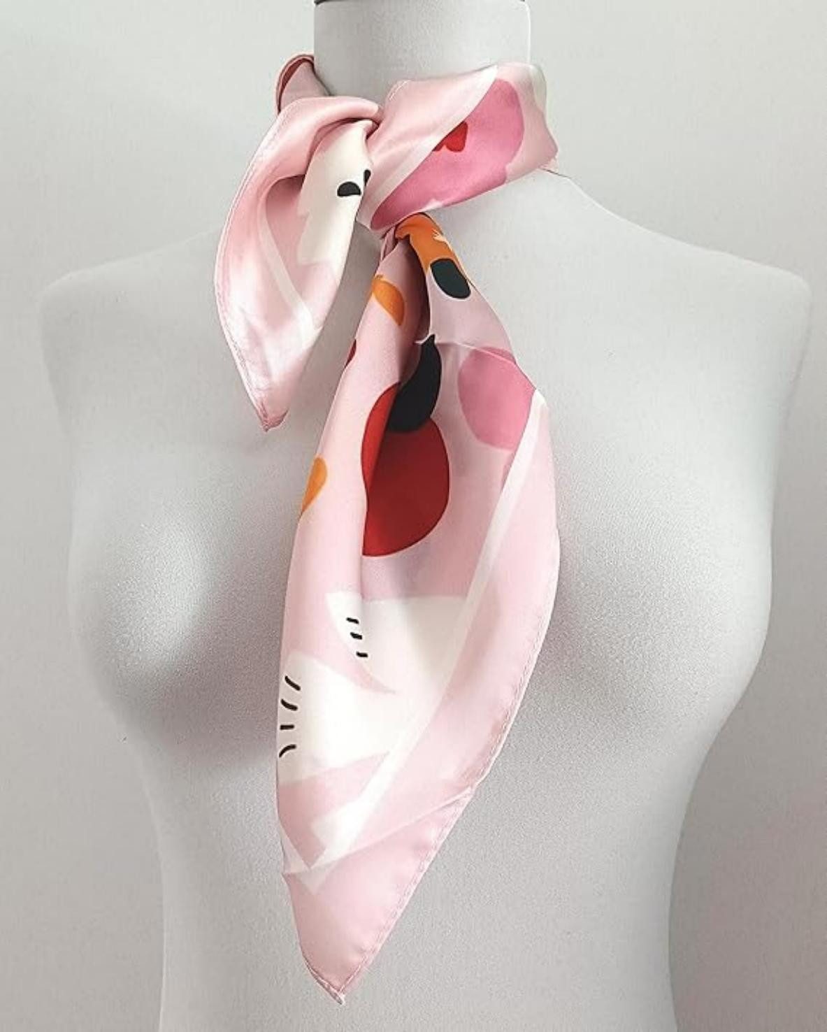 Zaewry Seidentuch Stirnband Quadratischer Haar-Bandanas-Schal für Damen – Bild 2 von 4