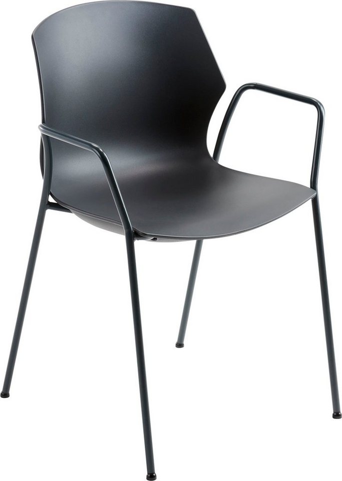 Mayer Stapelstuhl stapelbar, myPRIMO, Komfort Sitzmöbel Sitzschale mit hohem Stapelstuhl