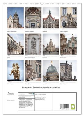 CALVENDO Wandkalender Dresden - Beeindruckende Architektur (Premium, hochwertiger DIN A2 Wandkalender 2023, Kunstdruck in Hochglanz)