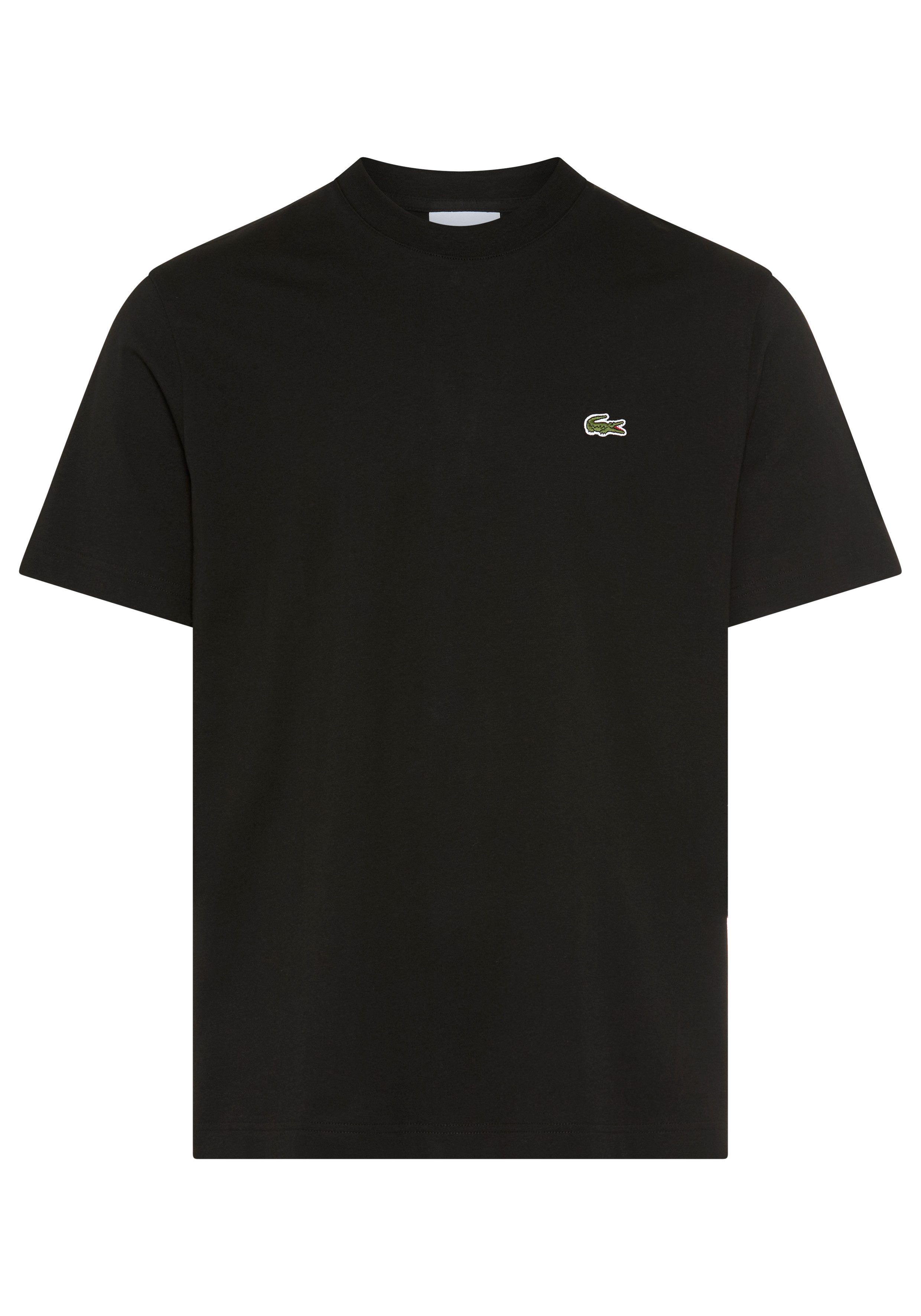 Lacoste T-Shirt Rundhalsausschnitt, Jersey-Qualität aus reiner Baumwolle