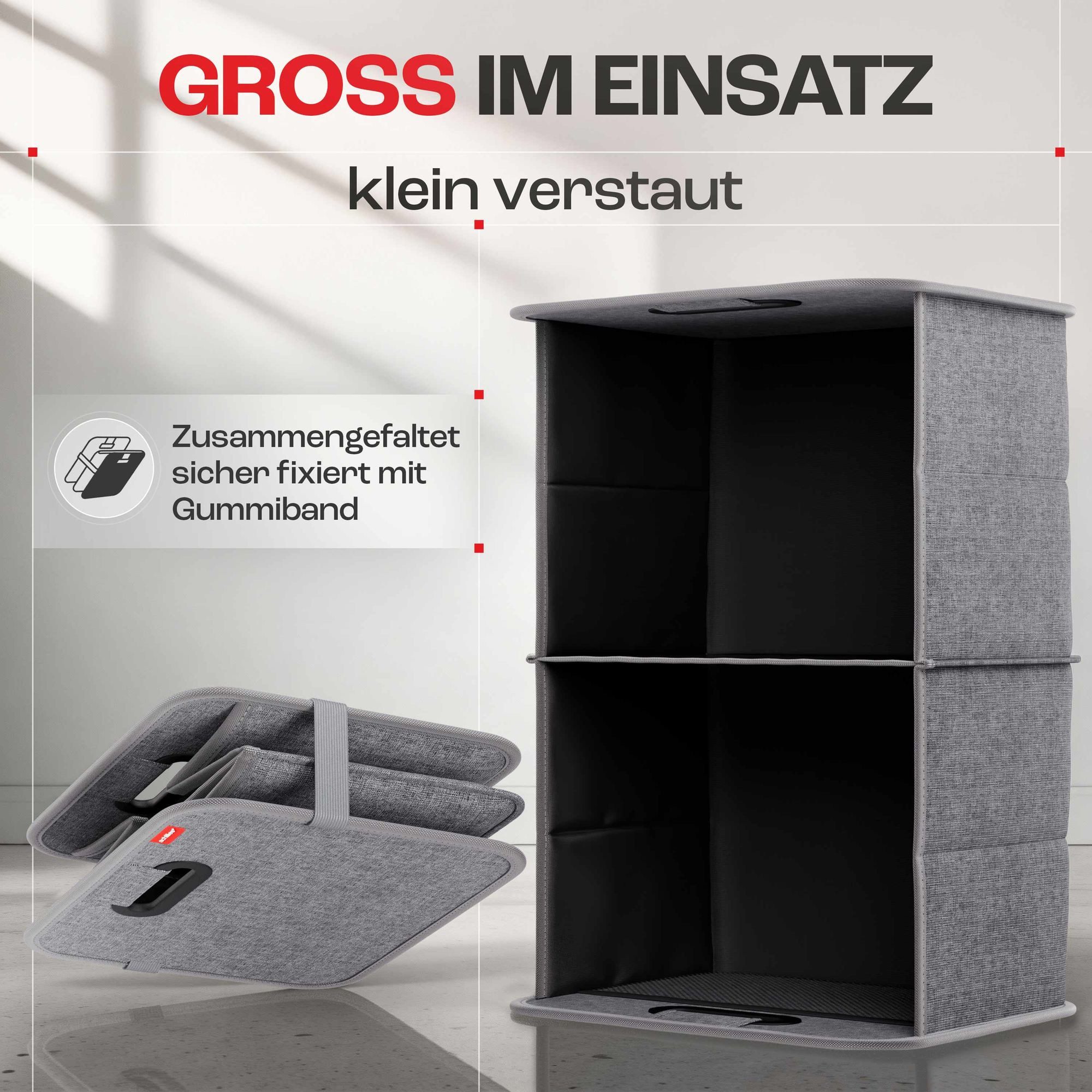 achilles Klappbox Auto-Faltbox Kofferraum-Organizer, Faltbare Autotasche, Faltkorb, 40 l