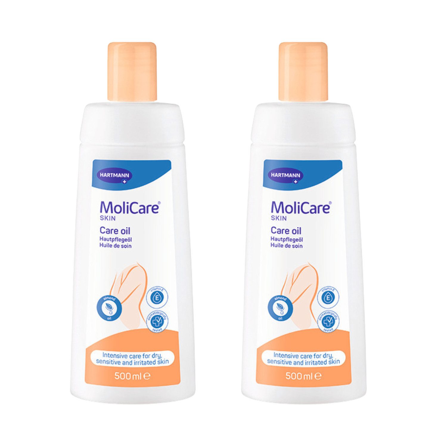 Molicare Hautpflegegel MoliCare Skin Hautpflegeöl 2 x 500 ml Einzelartikel, 1-tlg., rückfettend, reichhaltig