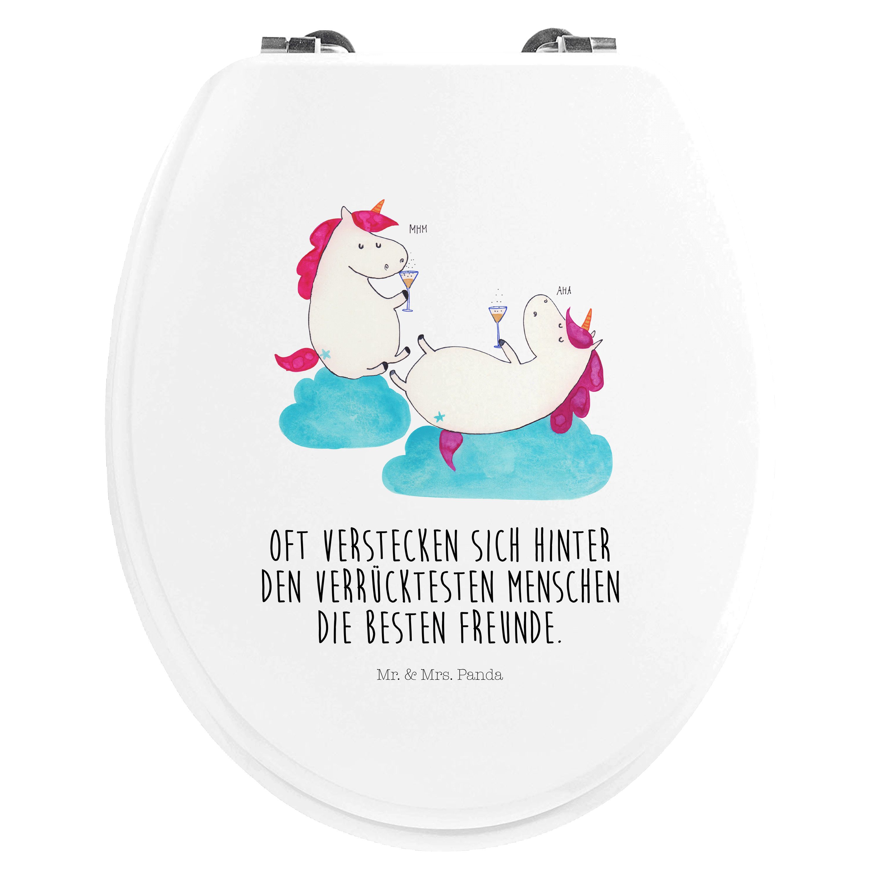 WC-Sitz Einhorn Sekt - Weiß - Geschenk, Mädelsabend, Klobrille, Einhorn Deko