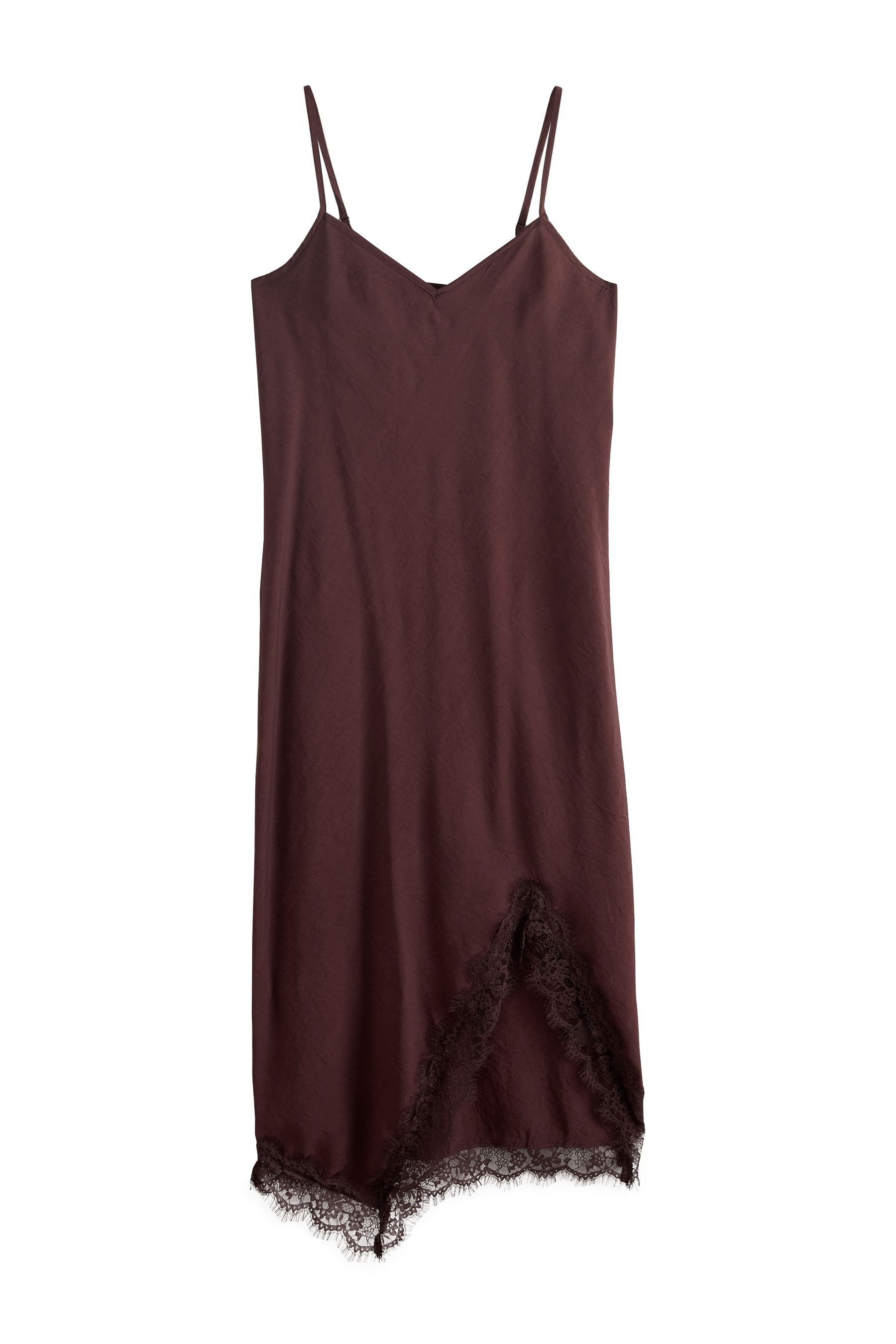 Next Midikleid Asymmetrisches Midikleid mit Spitzenbesatz (1-tlg)