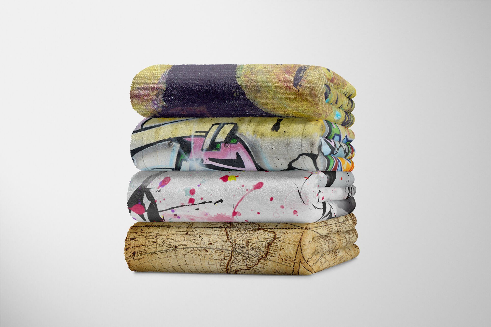 Handtuch Sinus junge, Saunatuch (1-St), Sonnenbrille mit Kuscheldecke Handtücher Handtuch Baumwolle-Polyester-Mix Fotomotiv Art Strandhandtuch