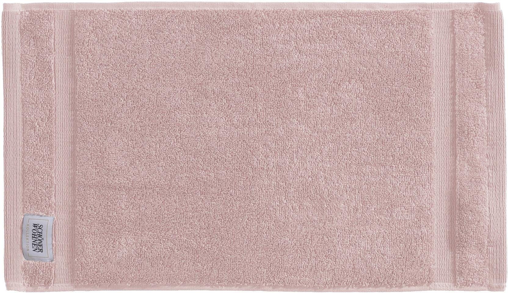 SCHÖNER WOHNEN-Kollektion Gästehandtuch Cuddly, Frotteevelours (3-St), günstig online kaufen