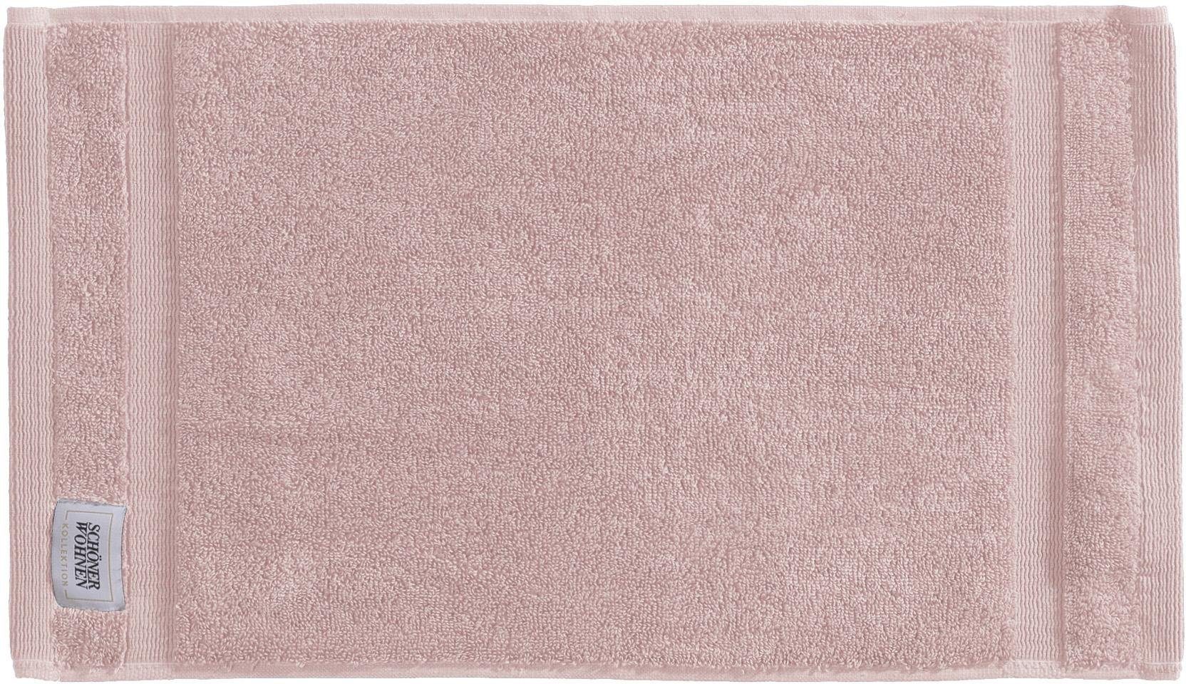 SCHÖNER WOHNEN-Kollektion trocknende (3-St), schnell rosa Airtouch-Qualität Gästehandtuch Frotteevelours Cuddly