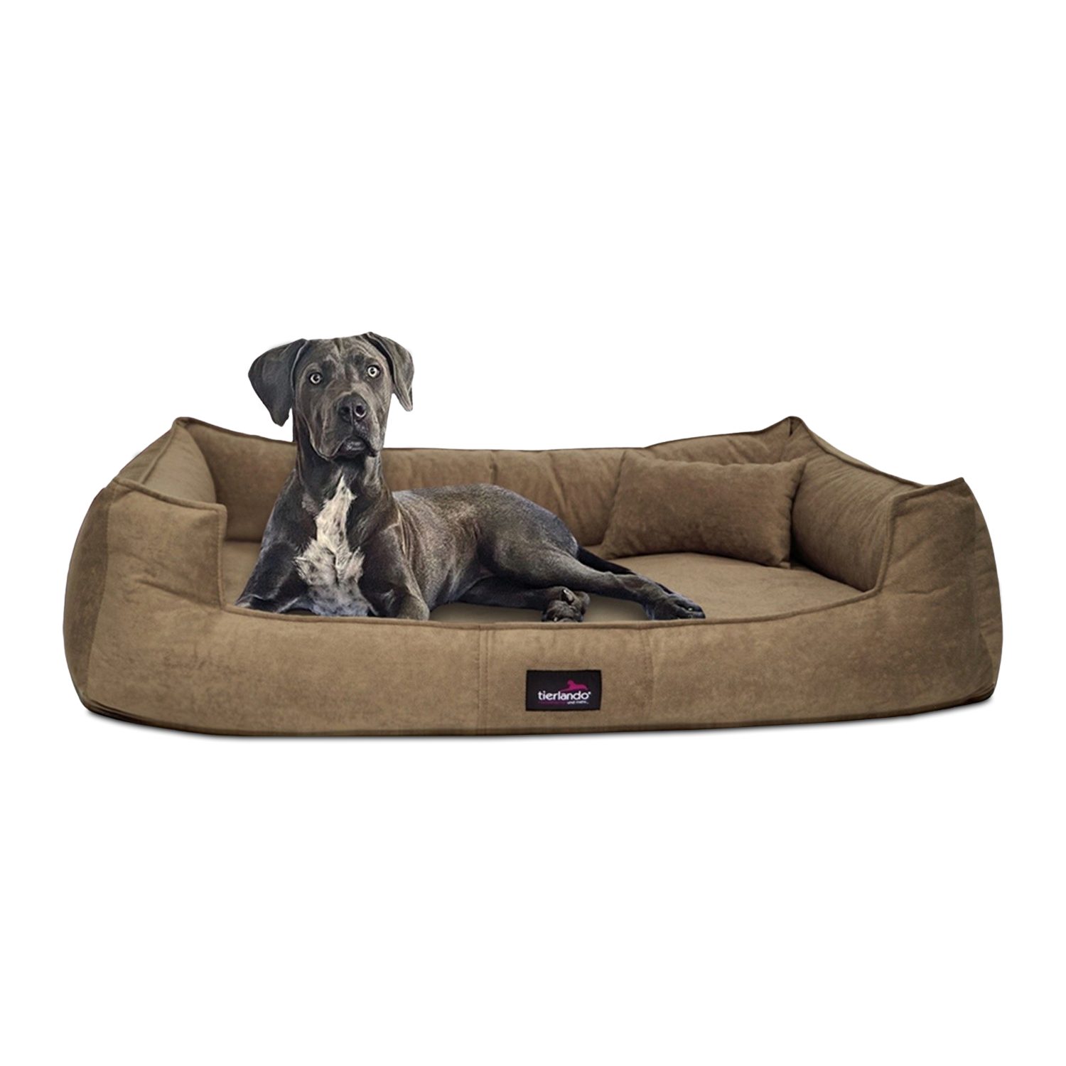 Tierbett Orthopädisches Hundebett BRUCE VELOURS Waschbar Große Hunde