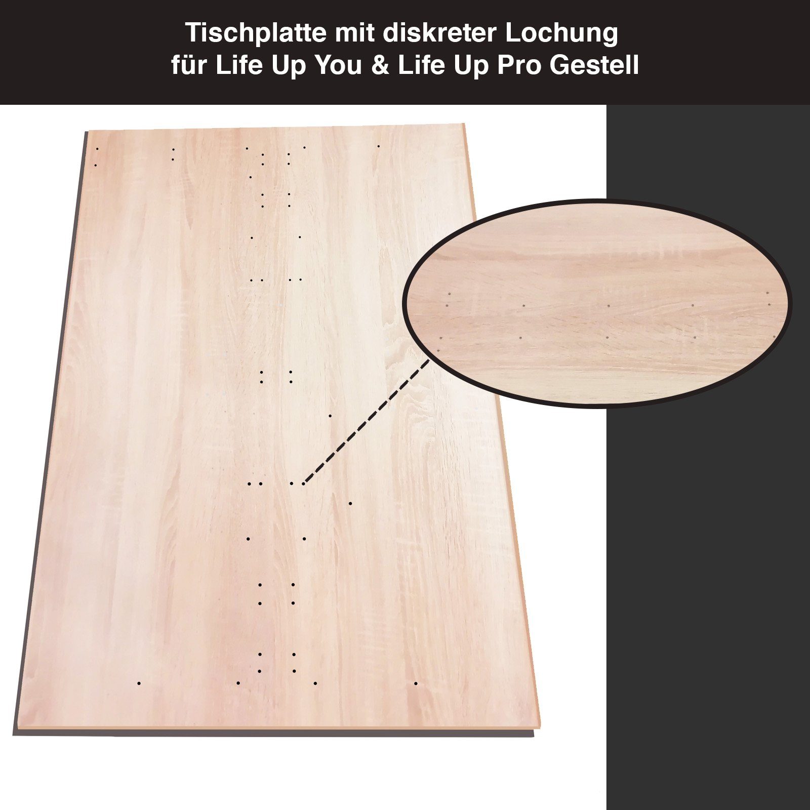 Tischplatte Platinweiß, oder / cm / Schaff 140 120 180x80 Eiche 160 /