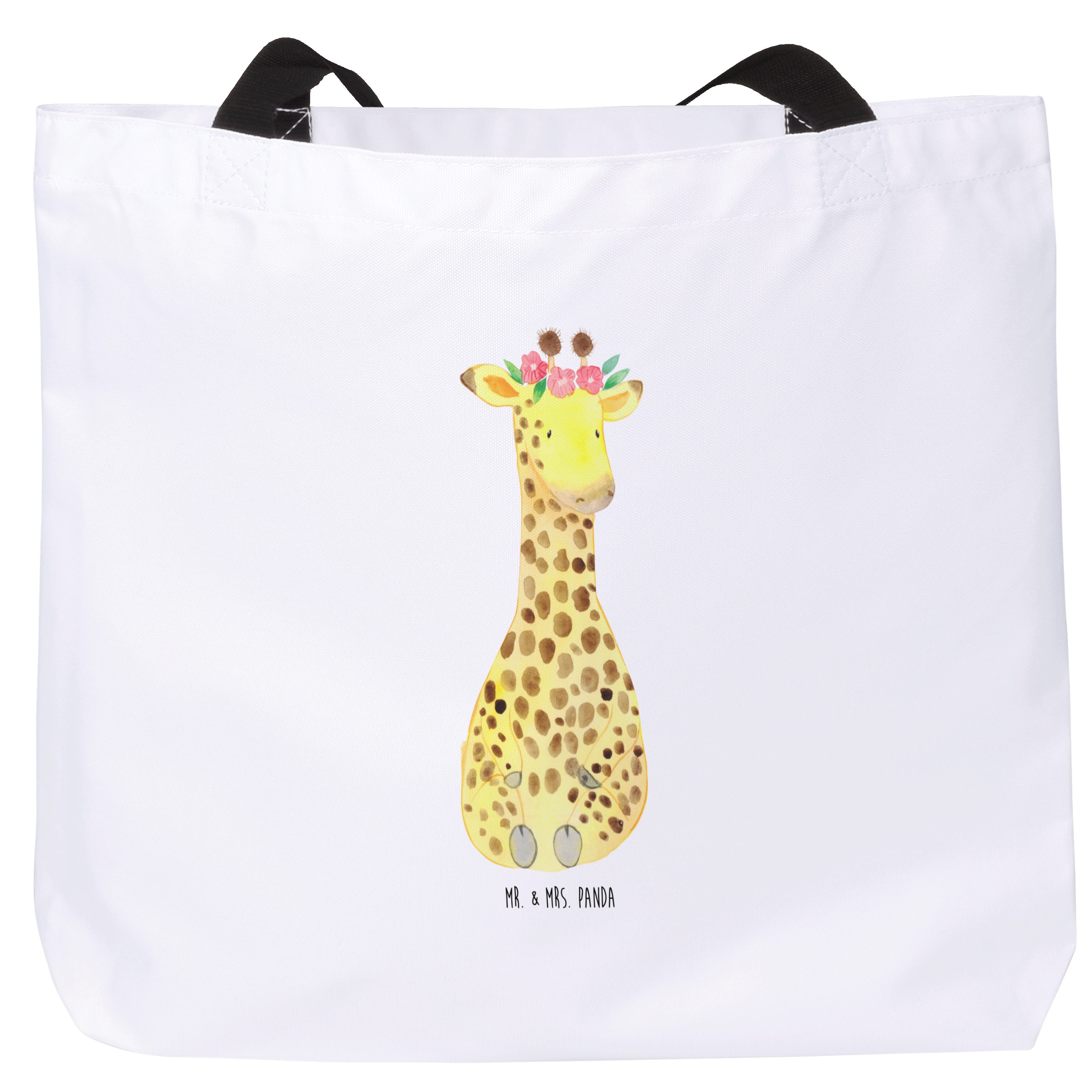 Mr. & Mrs. Panda Shopper Giraffe Blumenkranz, Stoffbeutel, Weiß, Abenteurer, Pan