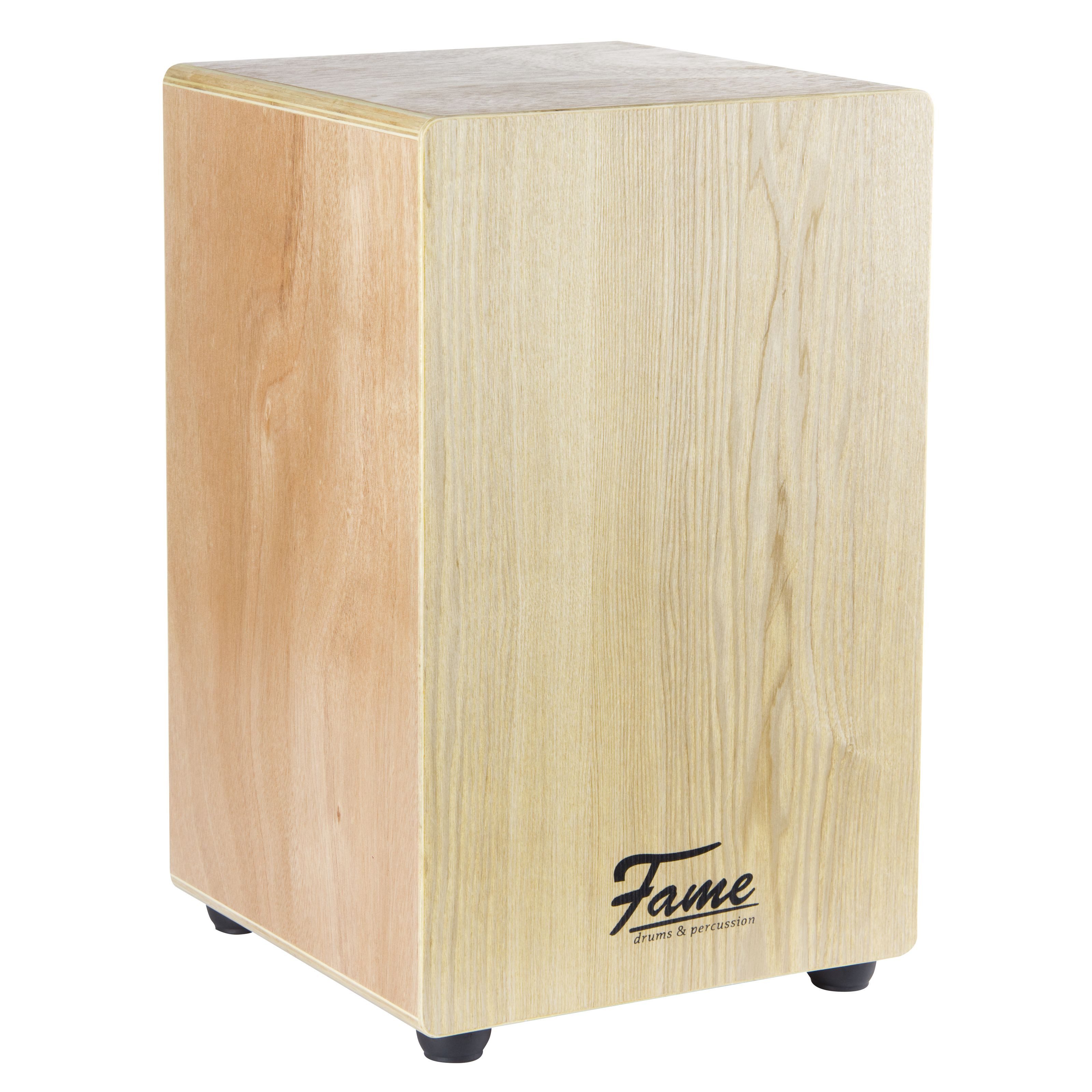 FAME Cajon,Beginner Cajon Einsteiger Cajon aus 7-lagigem Sperrholz Drum Box mit abgerundeten Kanten Schlagfläche aus Esche Snare-System Gitarrensaiten, Percussion, Cajons, Beginner Cajon, Einsteiger Cajon, Drum Box