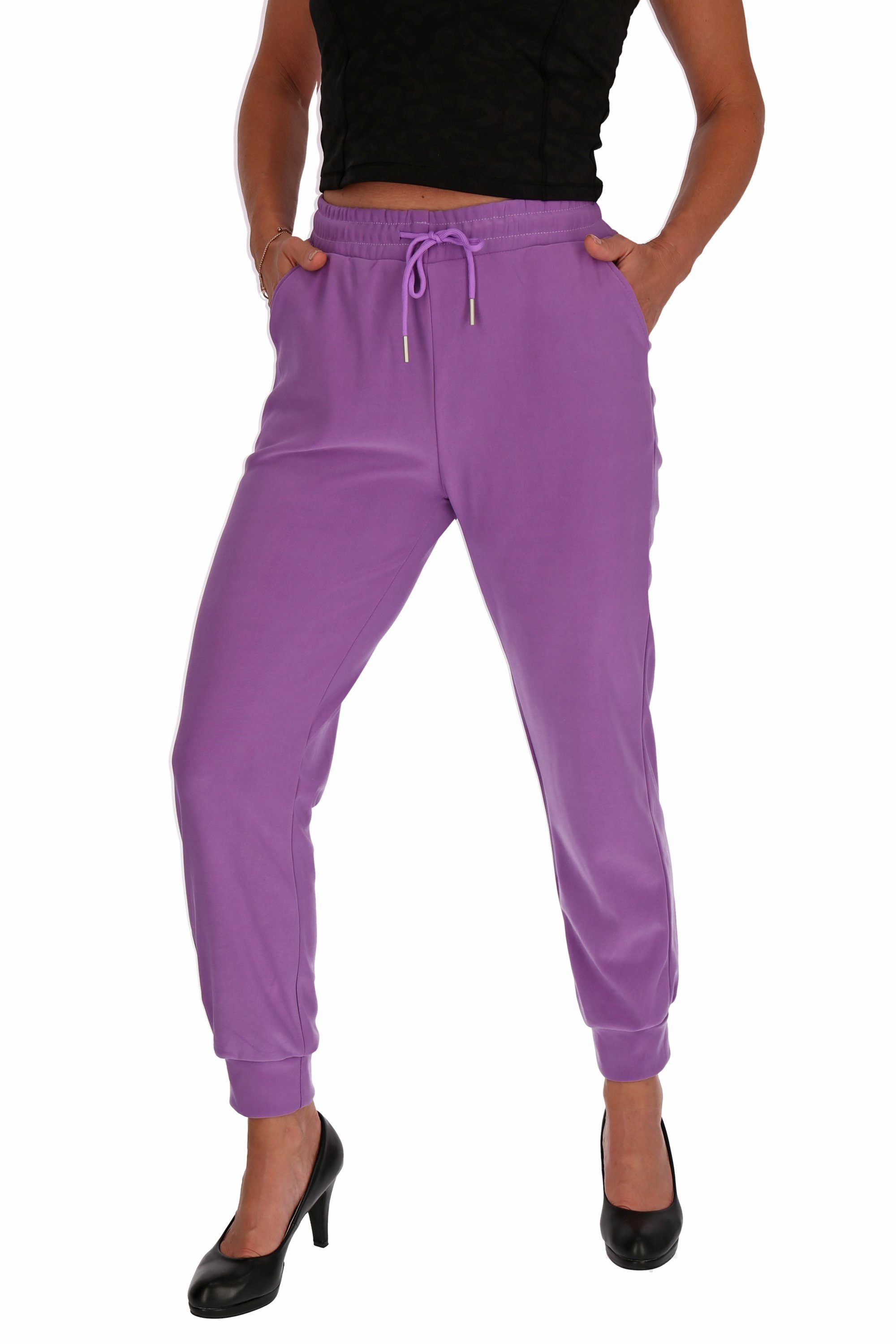 cofi1453 Sporthose Damen Hose Sporthose Freizeithose Hose Sommerhose Jogger Stretch