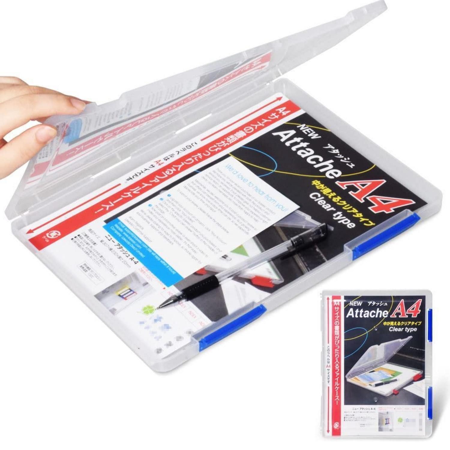 LuxusKollektion Organizer A4 Aktenbox PP Ordner Deckel Blau