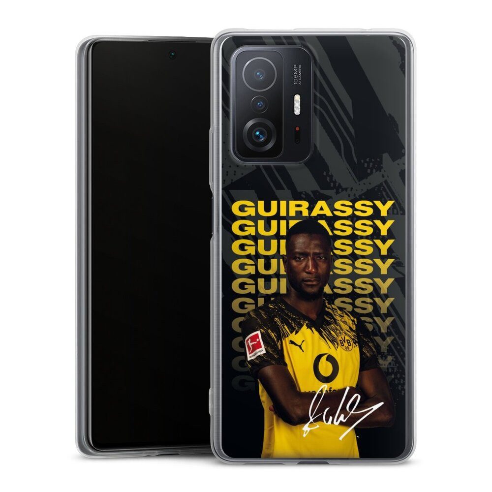 DeinDesign Handyhülle Borussia Dortmund Serhou Guirassy BVB Serhou Guirassy 25/26, Xiaomi 11T 5G Slim Case Silikon Hülle Ultra Dünn Schutzhülle