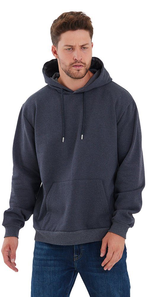 COMEOR Kapuzenpullover Herren Hoodie Sweatshirt Dunkelgrau Kapuze mit