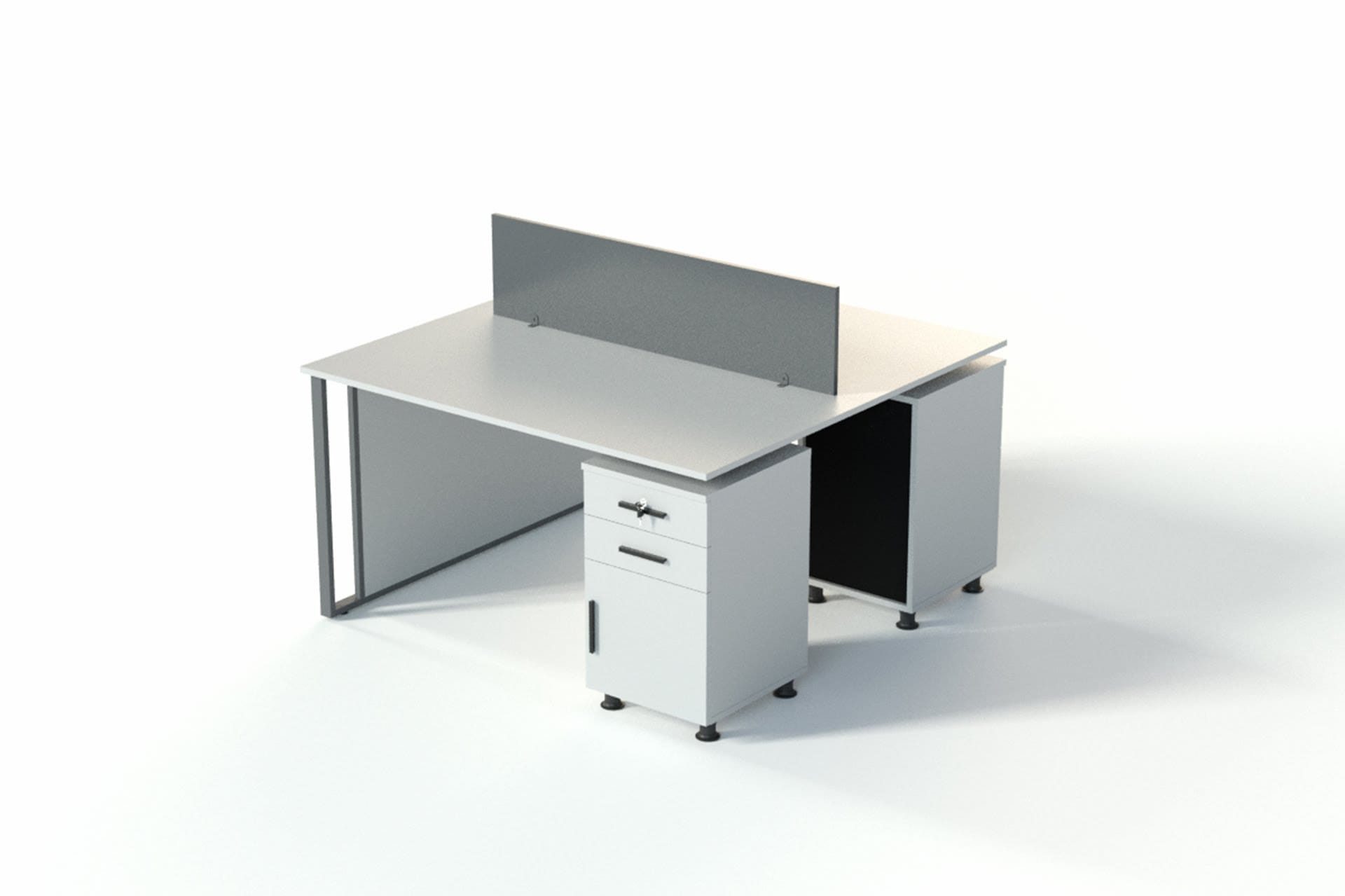 JVmoebel Schreibtisch Schreibtisch ohne Schubladen Weiß Modern Tisch mit Metallgestell, Made in Europa