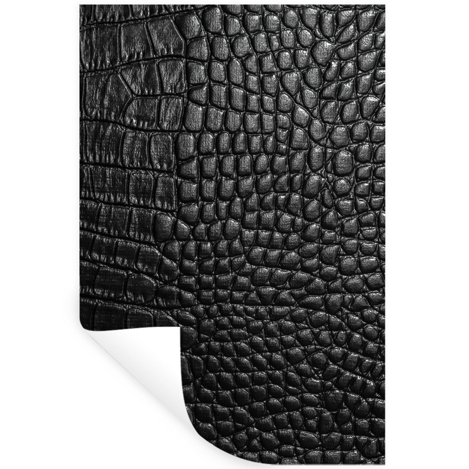 MuchoWow Wandsticker Leder - Textur - Schwarz - Grau (1 St), Wandaufkleber, Selbstklebend, Wohnzimmer, 20x30 cm