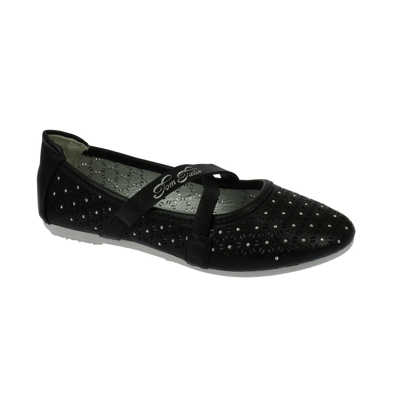 TOM TAILOR Tom Tailor Mädchen Ballerina EUR 39 schwarz Ballerina