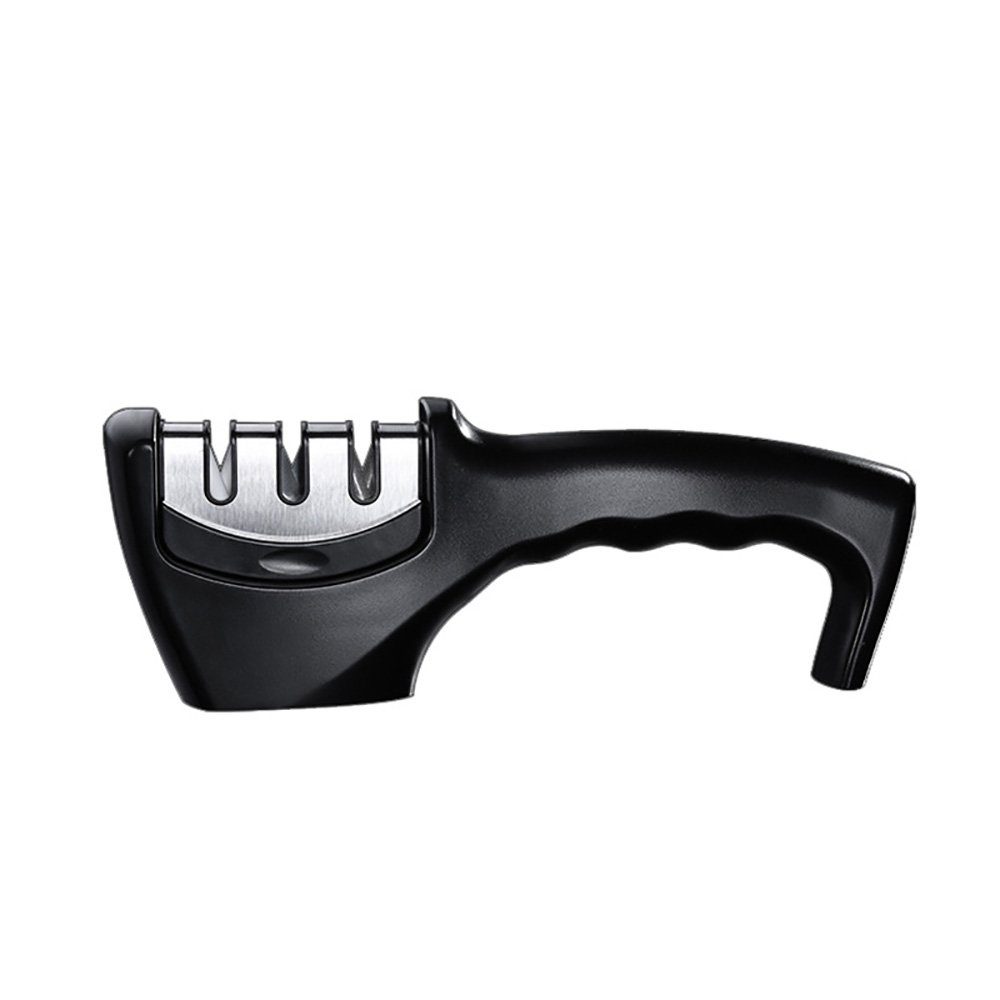 Sross Messerschärfer Messerschärfer 3-stufige Qualität Küchenmesser Zubehör  zum Reparieren Schleifen Polieren Klinge Professionelles  Messerschärfwerkzeug für Küchenmesser, einfacher manueller Schärfer mit  schnittfestem Handschuh