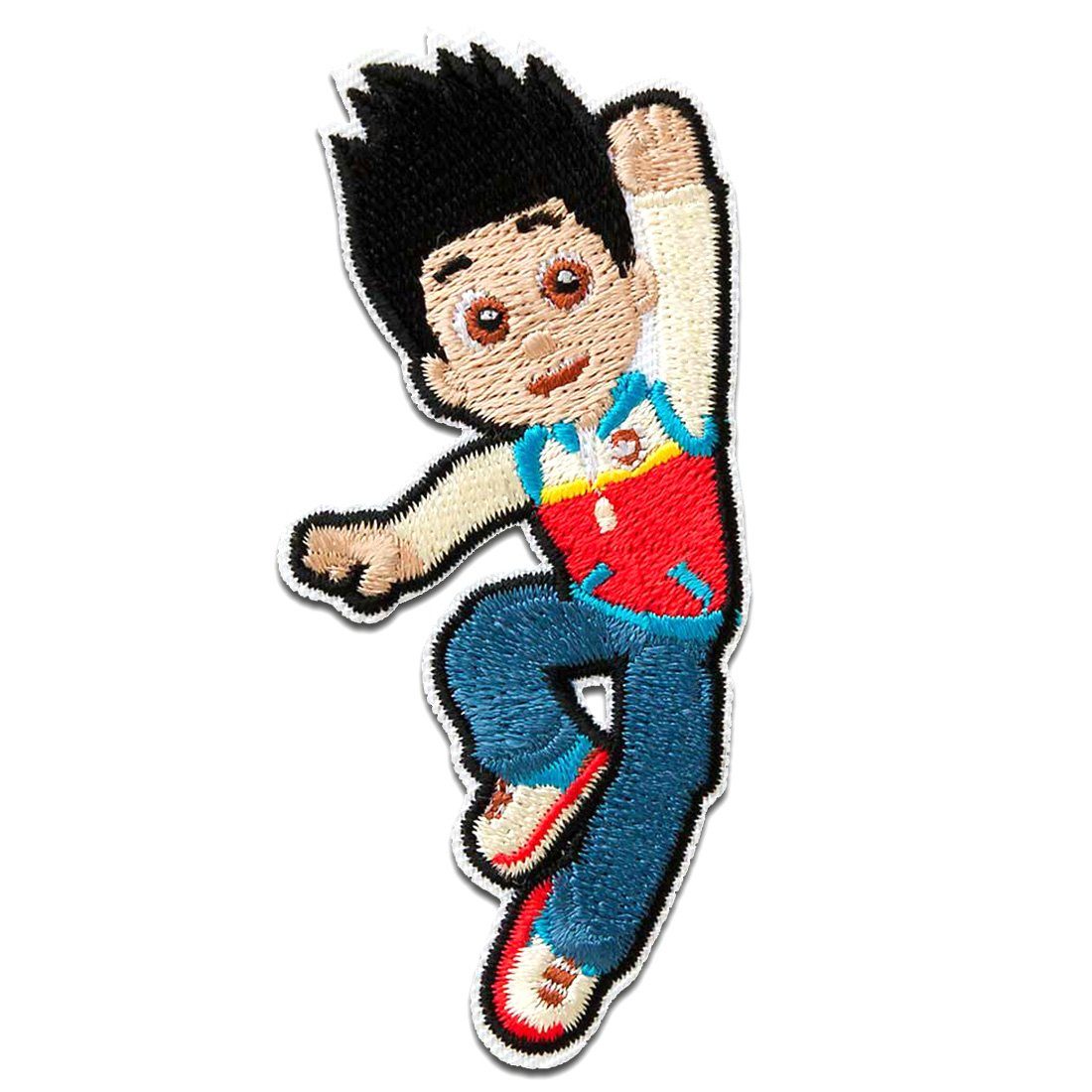 PAW PATROL Пластырь Bügelbild, Aufbügler, Applikationen, Patches, Flicken, zum aufbügeln, Polyester, Ryder - Größe: 7,8 x 3,5 cm