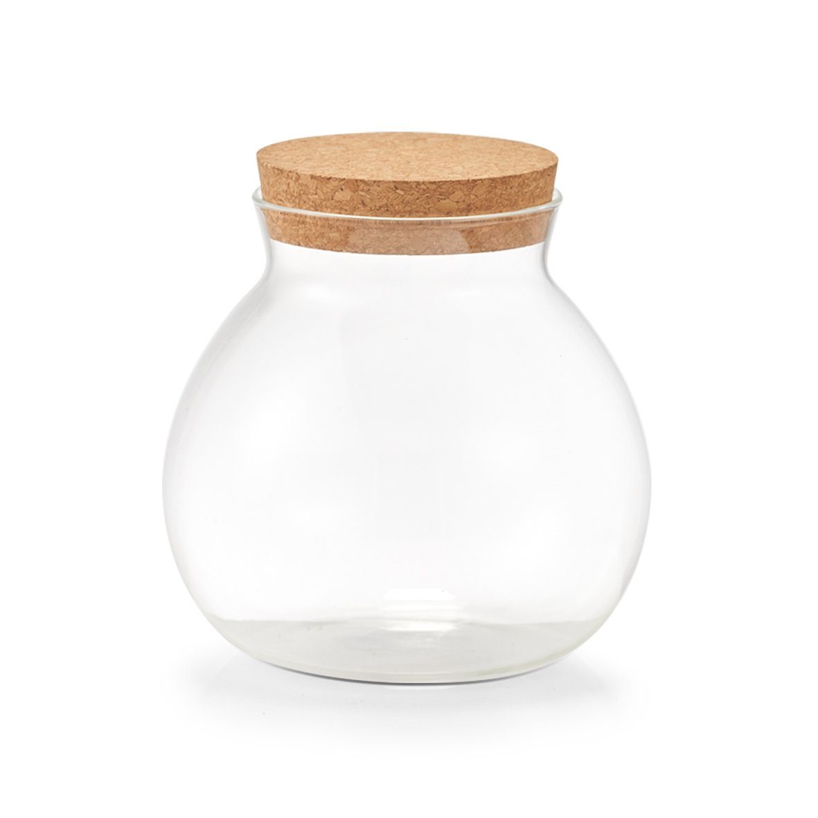 Zeller Present Vorratsglas Vorratsglas m. Korkdeckel, Glas/Kork, 1050 ml, Glas/Kork, transparent, Ø13,1 x 13,1 cm | Vorratsgläser